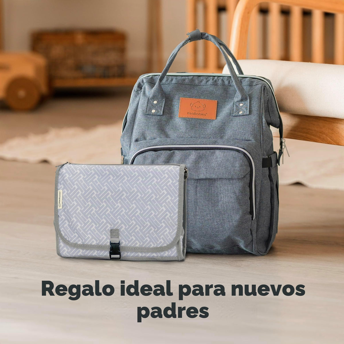(Gray Mod) - Baby Nappy Changing Pad - Portable Waterproof Nappy Changing Mat - Folding Nappy Changing Station - Travel Nappy Change Pads - Changing Clutch - Detachable Stroller Hooks - Baby Gift (Grey Mod)