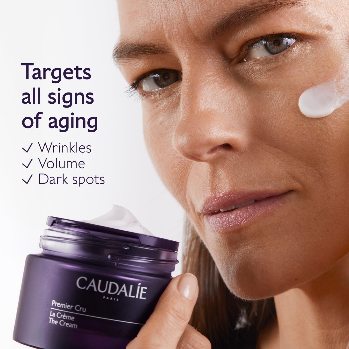Caudalie Premier Cru Set de Cuidado de la Piel para Corregir Todos los Signos de la Edad con Crema Hidratante Antiedad Premier Cru en Tamaño Completo + 2 Productos de Viaje Gratis (Valor de $4366.67)