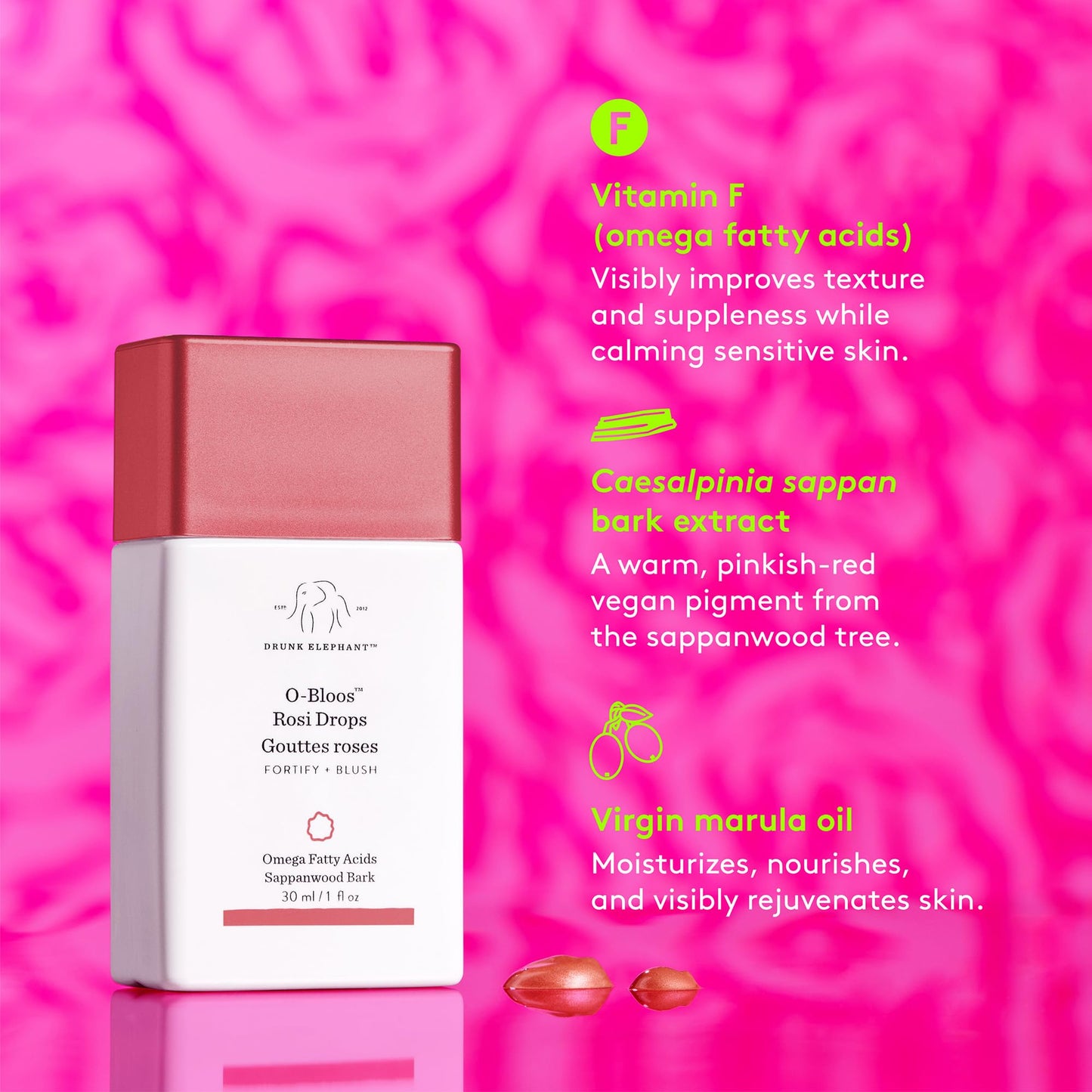 O-Bloos Rosi Drops by Drunk Elephant for Women - 1 oz Drops