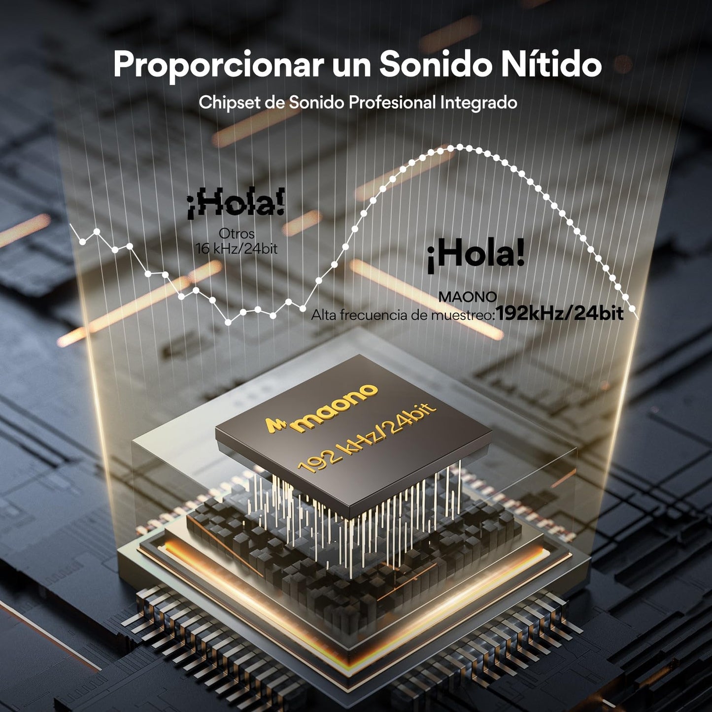 MAONO Kit Micrófono USB Condensador, Mic Cardioide con Chipset de Sonido Profesional 192KHZ/24BIT Plug & Play para PC, Mac, PS4, Microfono para Gamer, Streaming, Podcast, Youtube, Grabación(AU-A04)