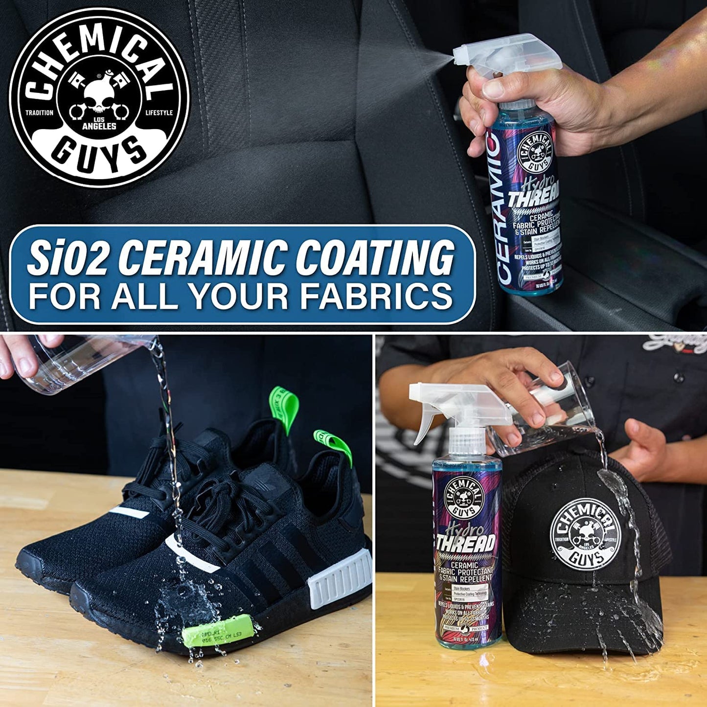 Chemical Guys HOL362 Kit de 16 piezas para el lavado y protección de coches de cerámica con pistola de espuma, cubo y (6) productos químicos de limpieza de 16 oz (Para manguera de jardín)