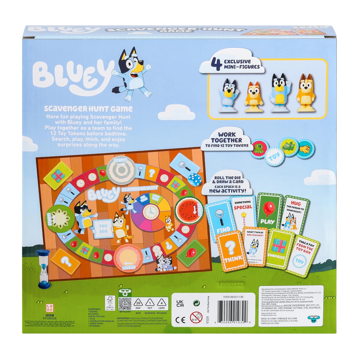 Bluey Scavenger Hunt Game. Un Divertido Juego de Mesa Lleno de Actividades Divertidas para Realizar, Cosas para Encontrar y Preguntas sobre Responder