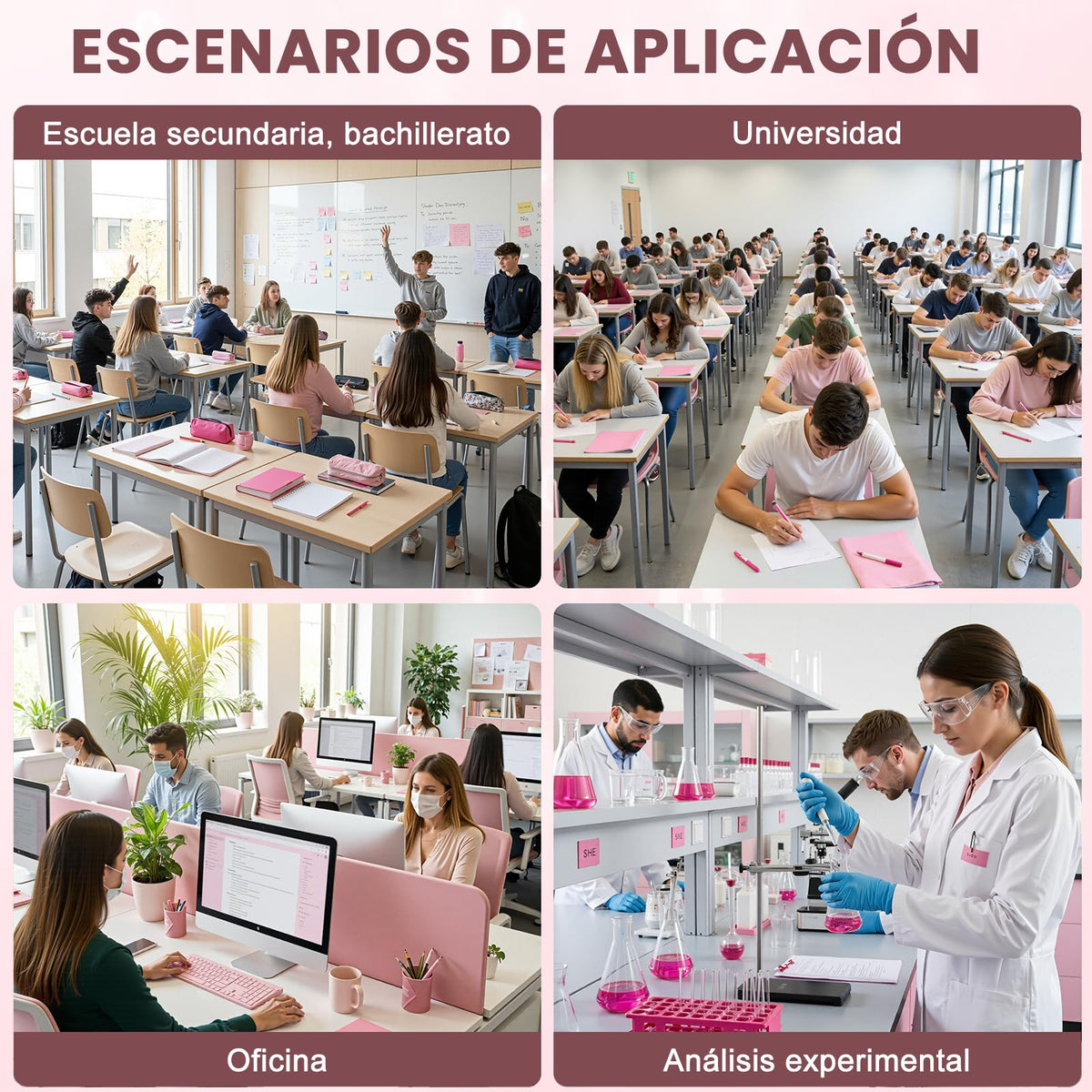 Calculadora Científica FSHNSH Rosa con 417 Funciones para Estudiantes Universitarios e Ingenieros