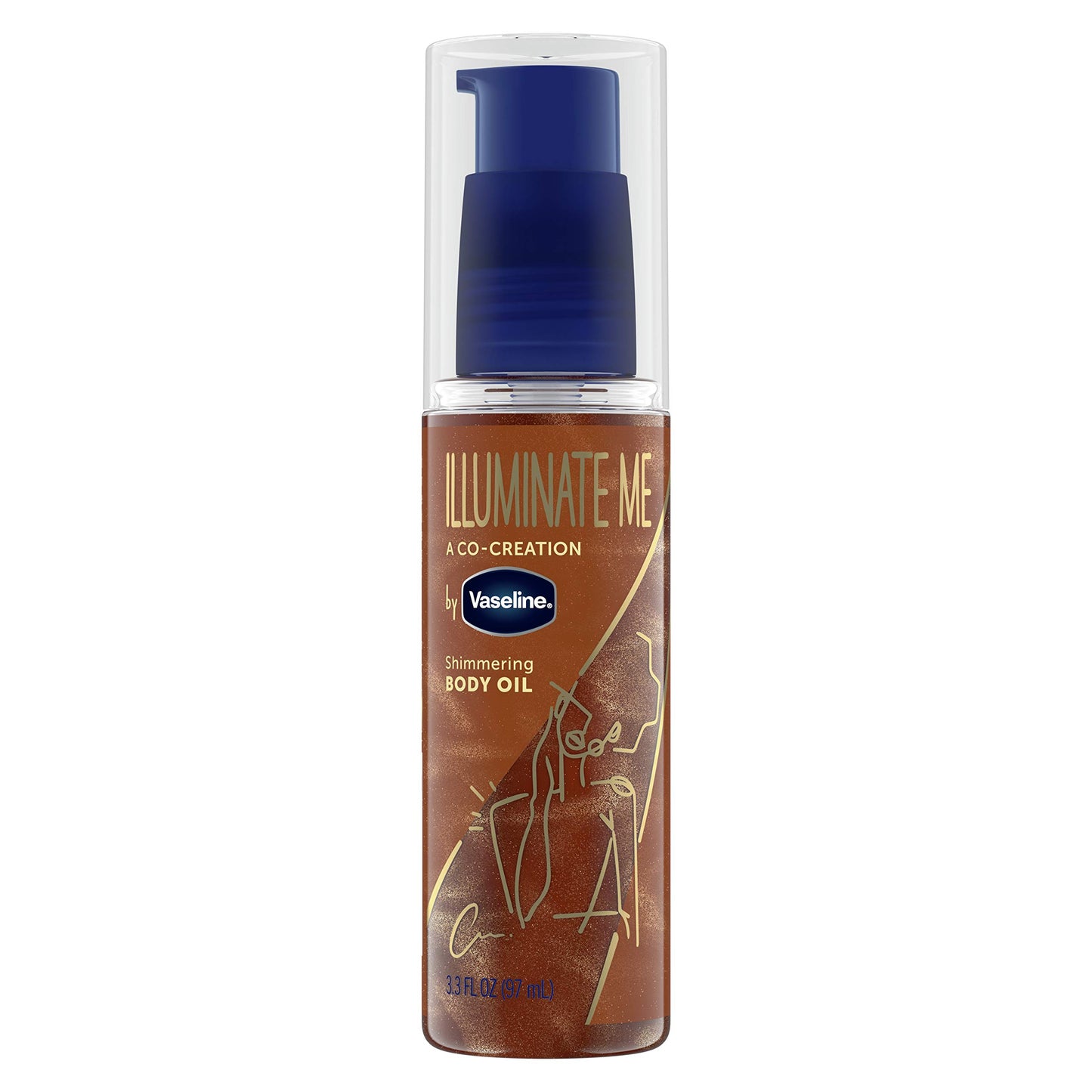 Aceite Corporal Vaseline Illuminate Me Shimmering para Piel Radiante Melanin Rich
