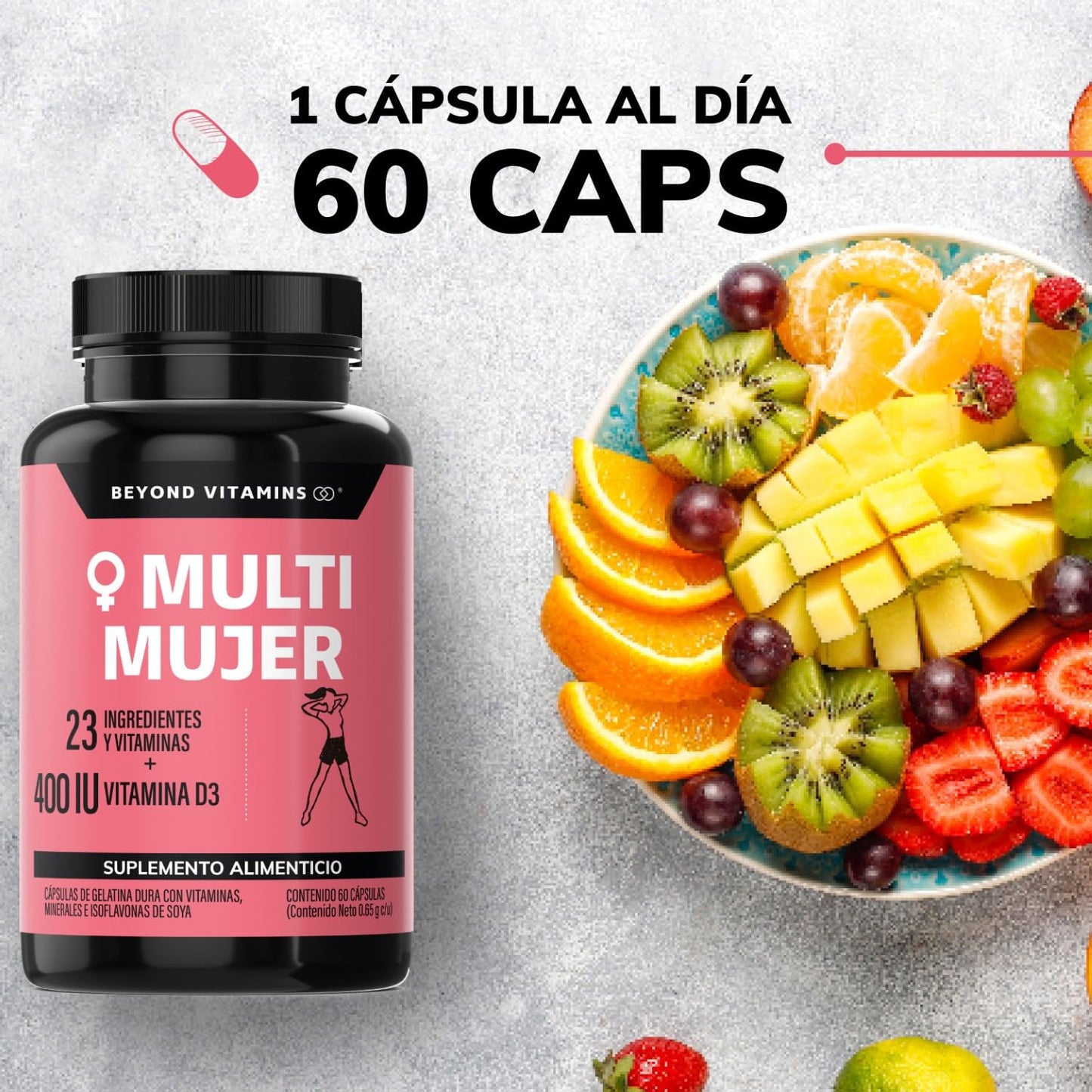 Suplemento Multivitamínico para Mujer con Vitamina D3, E y Biotina en Cápsulas शाध्यक्षपूर्वींpliepro