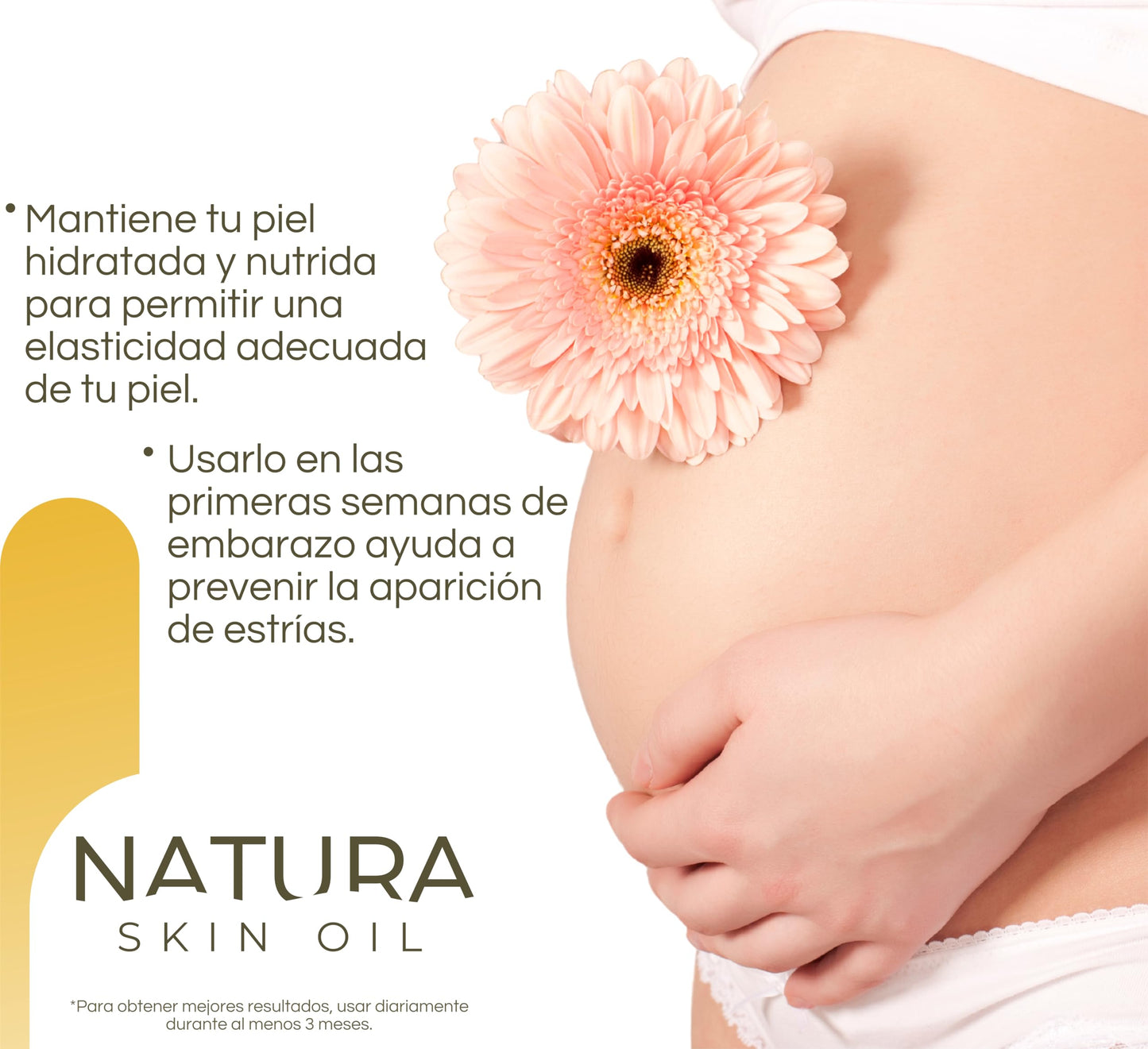 Rouge Co. Aceite Corporal Anti Estrías y Cicatrices Skin Care Reafirmante, No es Grasoso, Hidrata y Nutre Profundamente -Natura Skin Oil 150ml.