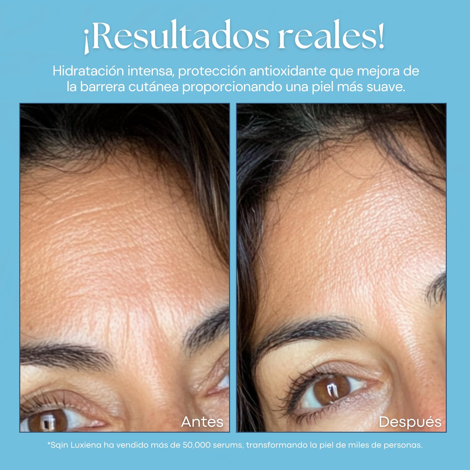 Sqin Luxiena Korean Serum Acido Hialuronico 1.5%, Vitamina E y Niacinamida. Hidratante Facial Desvanece Arrugas y Lineas de Expresion. Suero Facial Ácido Hialurónico, Skin care Coreano 100% Vegano 32 ml.