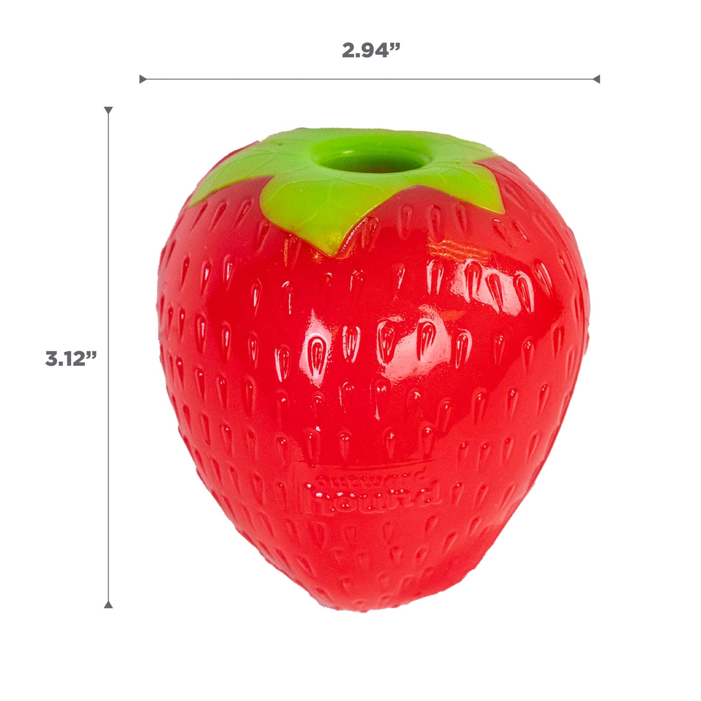 Planet Dog Orbee Tuff Strawberry, Durable Dog Chew-Play Toy with Treat Spot, 100% Guaranteed, Made in The USA, 3-Inch, Red