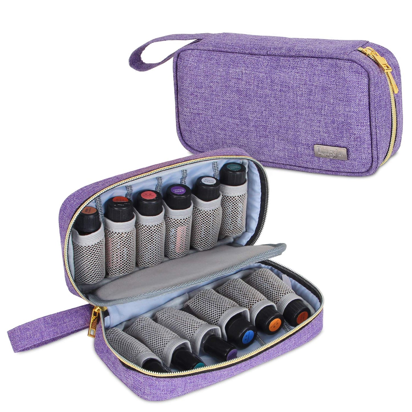 Luxja Estuche de transporte de aceite esencial, Purpura, Single-layer Bag