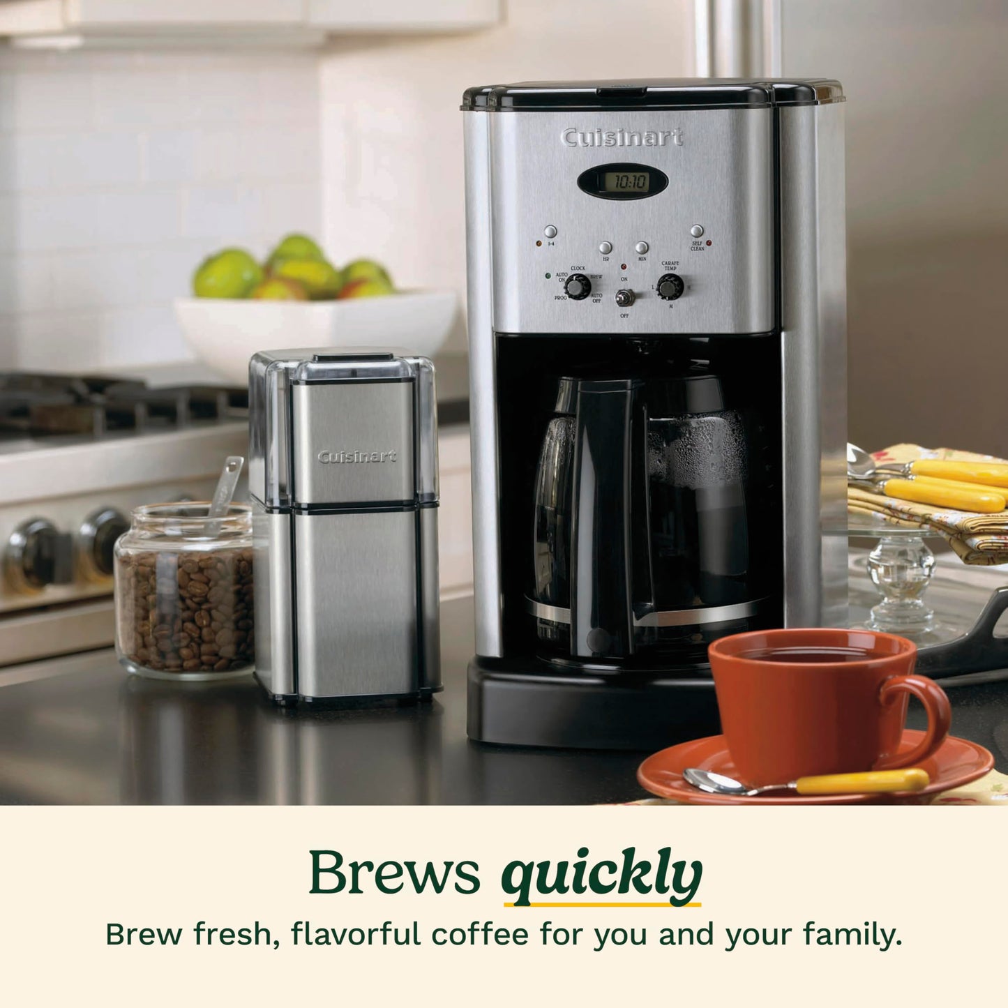 Cuisinart DCC-1200P1 Brew Central Cafetera programable de 12 tazas, jarra, cromo cepillado