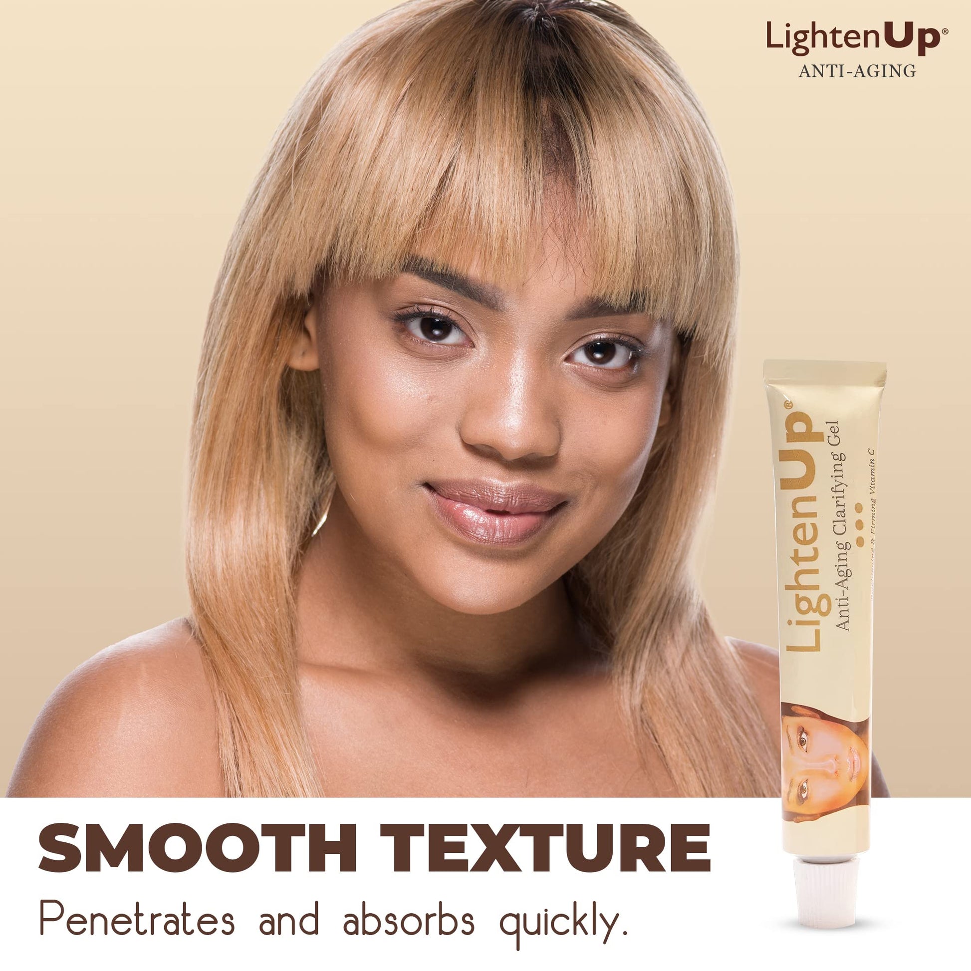 LightenUp | Gel hidratante Facial Despigmentante | Con Vitamina C, Alfa arbutina y Aceite de argan | Trata Manchas y zonas Oscuras | Textura en Gel con Ingredientes Naturales | 30Ml 1 0z