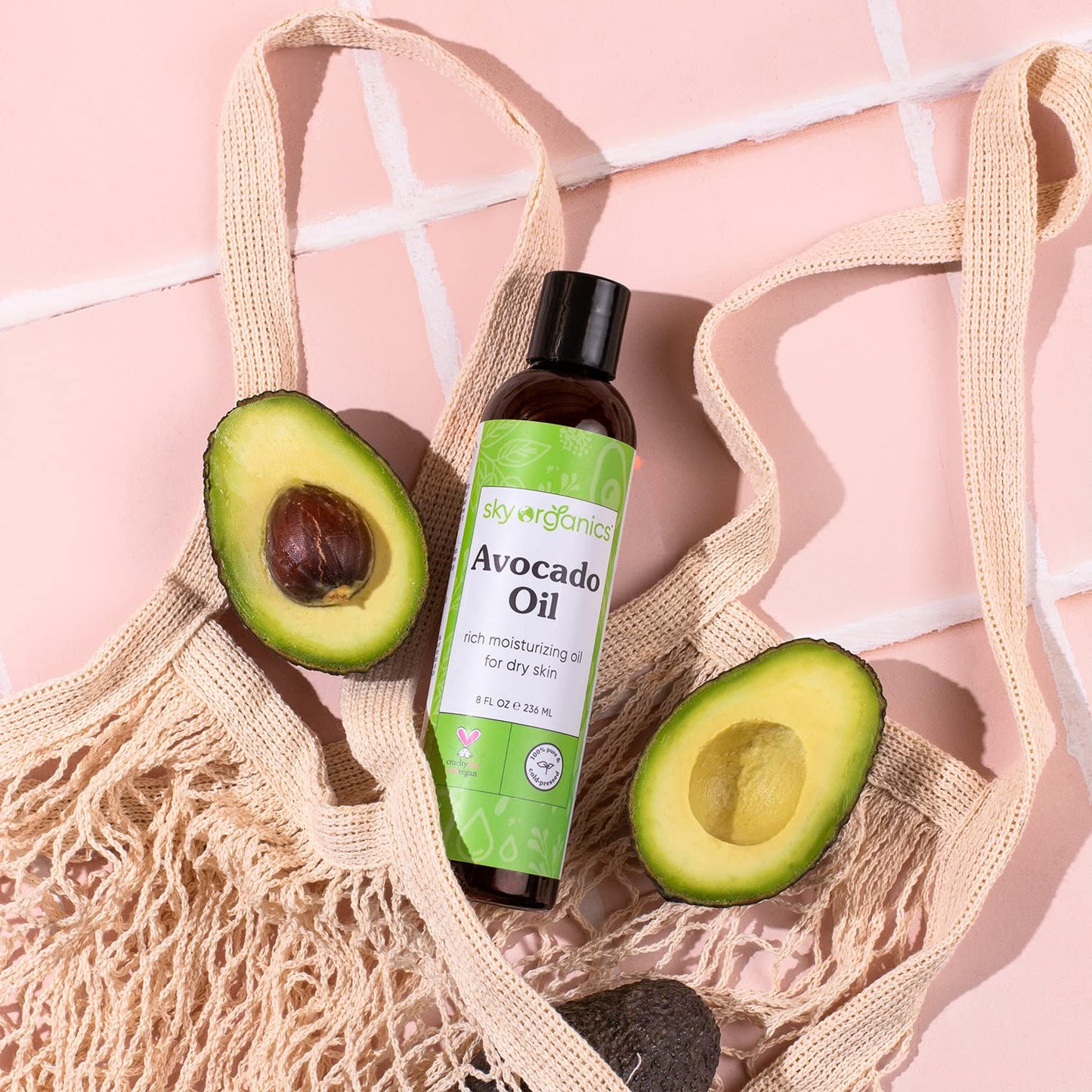 Avocado Oil by Sky Organics - 100% Pure, Natural & Cold-Pressed Avocado Oil - Ideal for Massage, Cooking and Aromatherapy- Rich in Vitamin E and Oleic Acid - 8oz