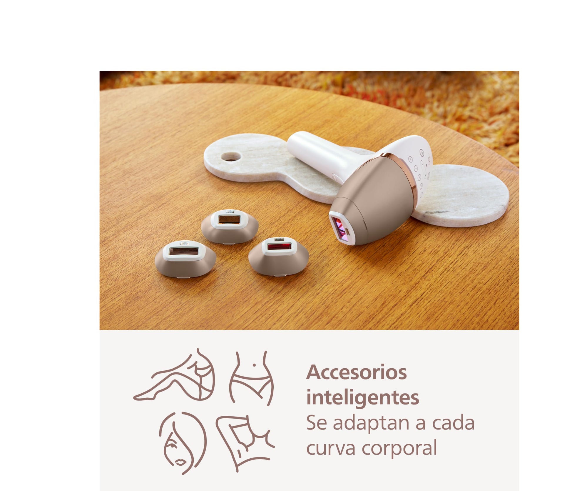 Philips Lumea Prestige Depiladora IPL, Luz Pulsada, inalámbrica, 4 Cabezales Inteligentes (Cuerpo, Bikini, Axilas y Cara) y SmartSkin Sensor, Rosa BRI958/00