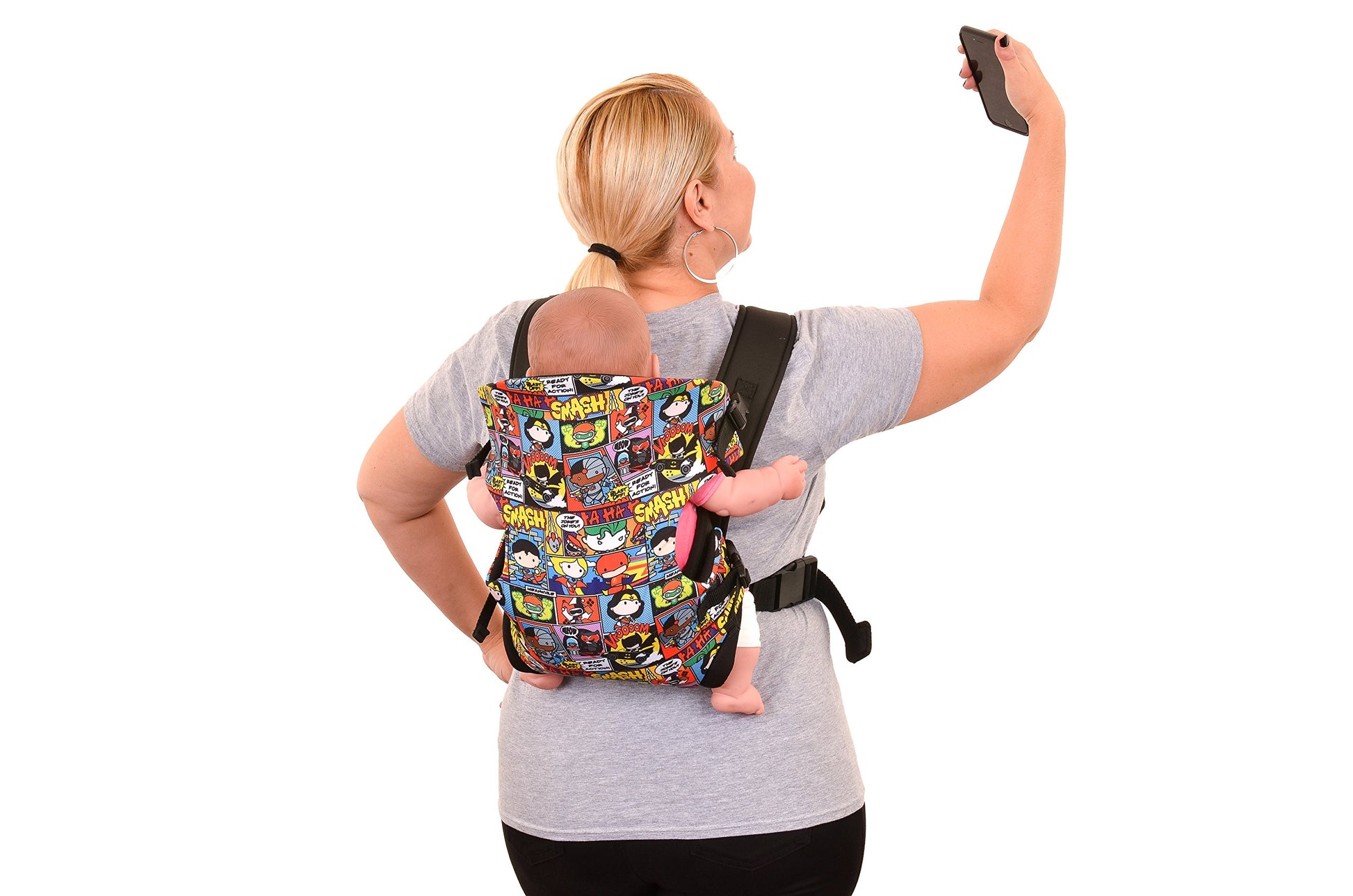 Portabebés KidsEmbrace Justice League DC Comics Chibi Elite Negro