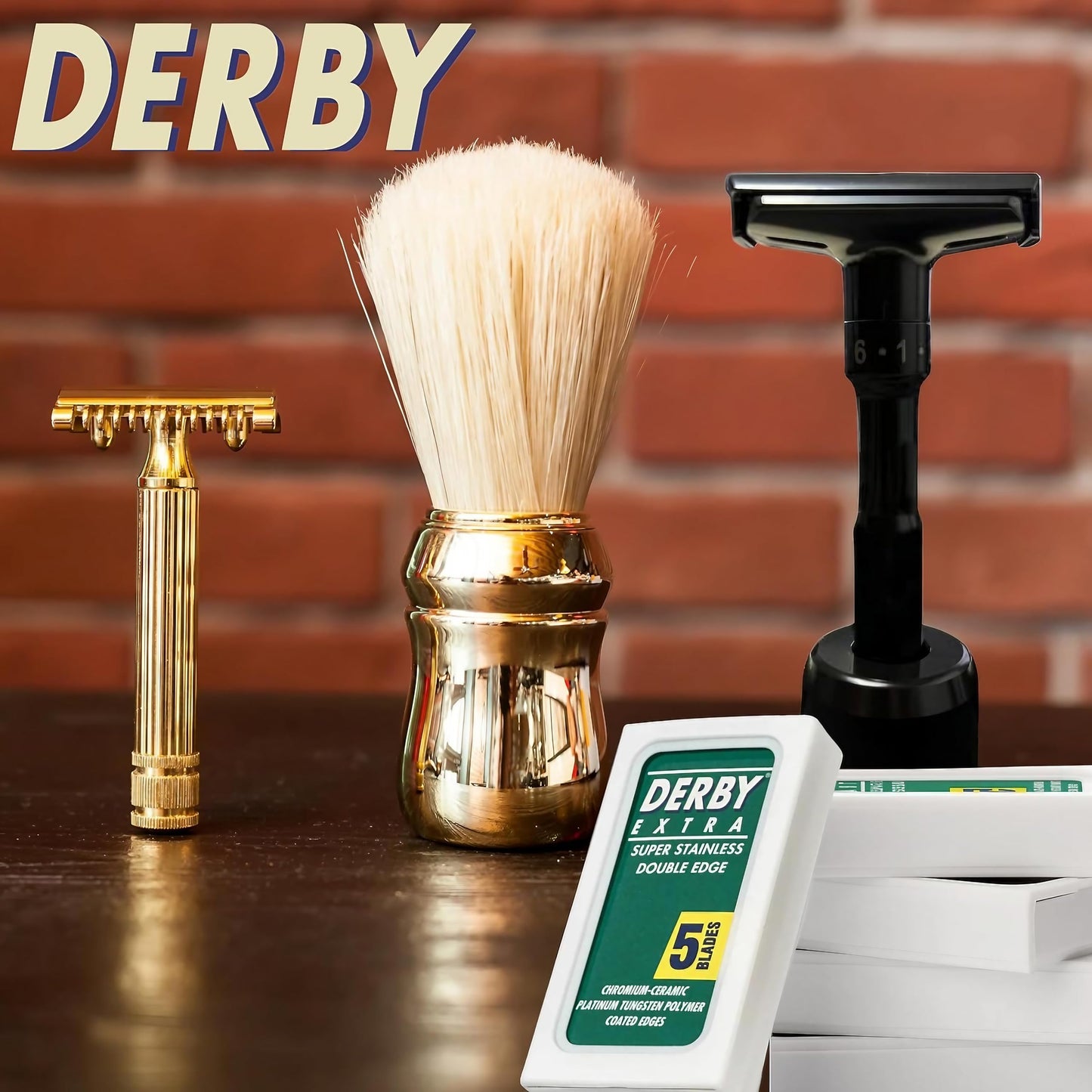 Derby Cuchillas de afeitar extra de doble filo, 100 unidades