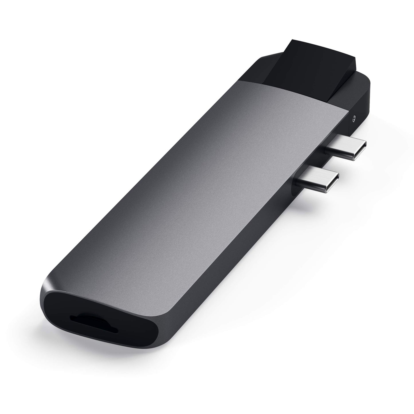 Adaptador Pro Hub Tipo-C Satechi Gris Espacial con Ethernet, 4K HDMI, USB-C PD y USB 3.0 para MacBook Pro/Air M2 M1