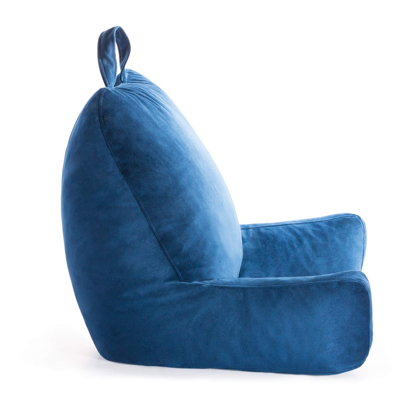 Linenspa - Almohada de Lectura con Memory Foam en Trozos - Cojín para Leer o Descansar - Soporte para Espalda - Para Niños o Adultos - Tamaño Estándar - Color Azul Marino