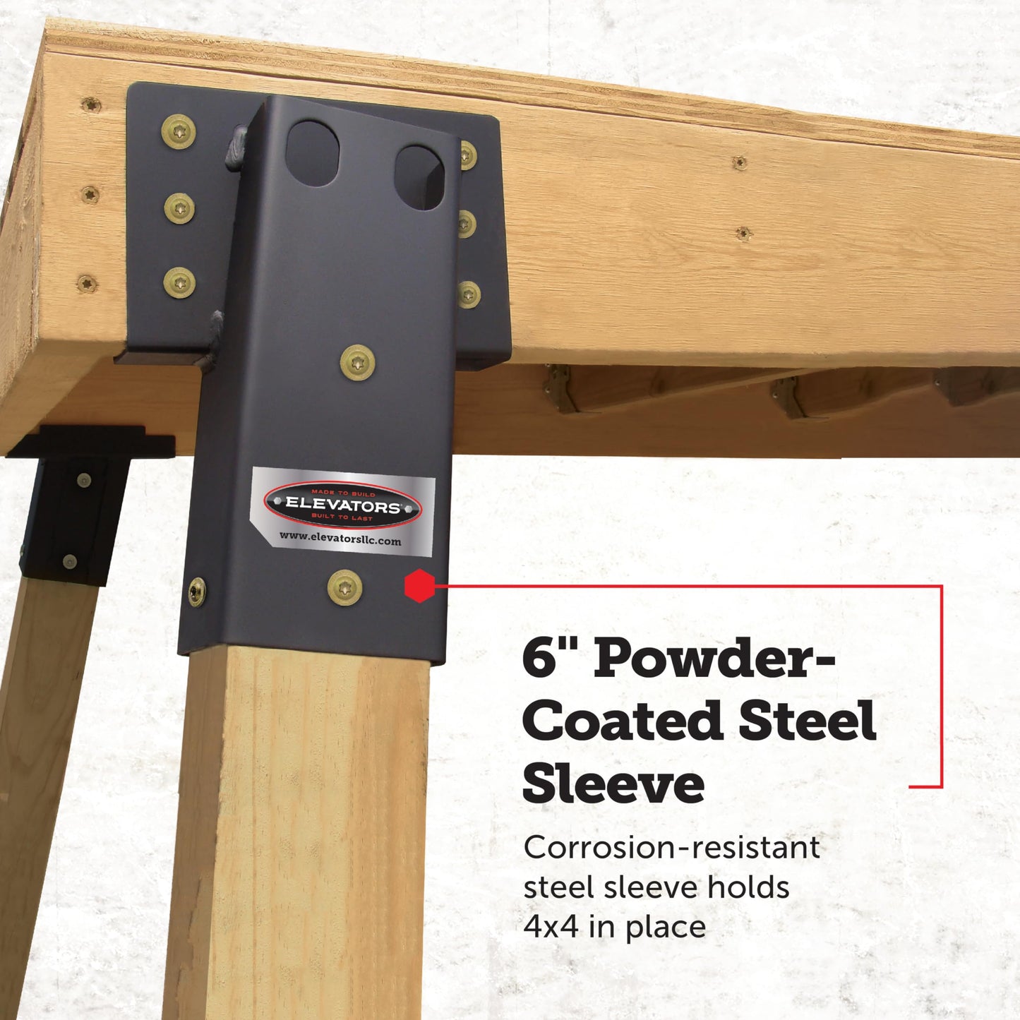 Elevadores 4x4 Soportes de Elevador, Acero de Grado de construcción de Doble ángulo, Ideal para Soportes de Caza, Casas de árboles, Cubiertas y más, Paquete de 4
