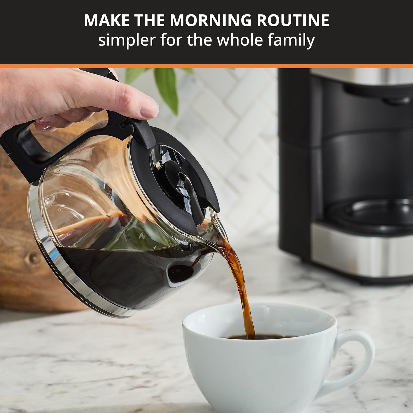 KRUPS Simply Brew - Cafetera compacta de 5 tazas: diseño de acero inoxidable, pausa y prepara, mantiene caliente, filtro reutilizable, jarra sin goteo