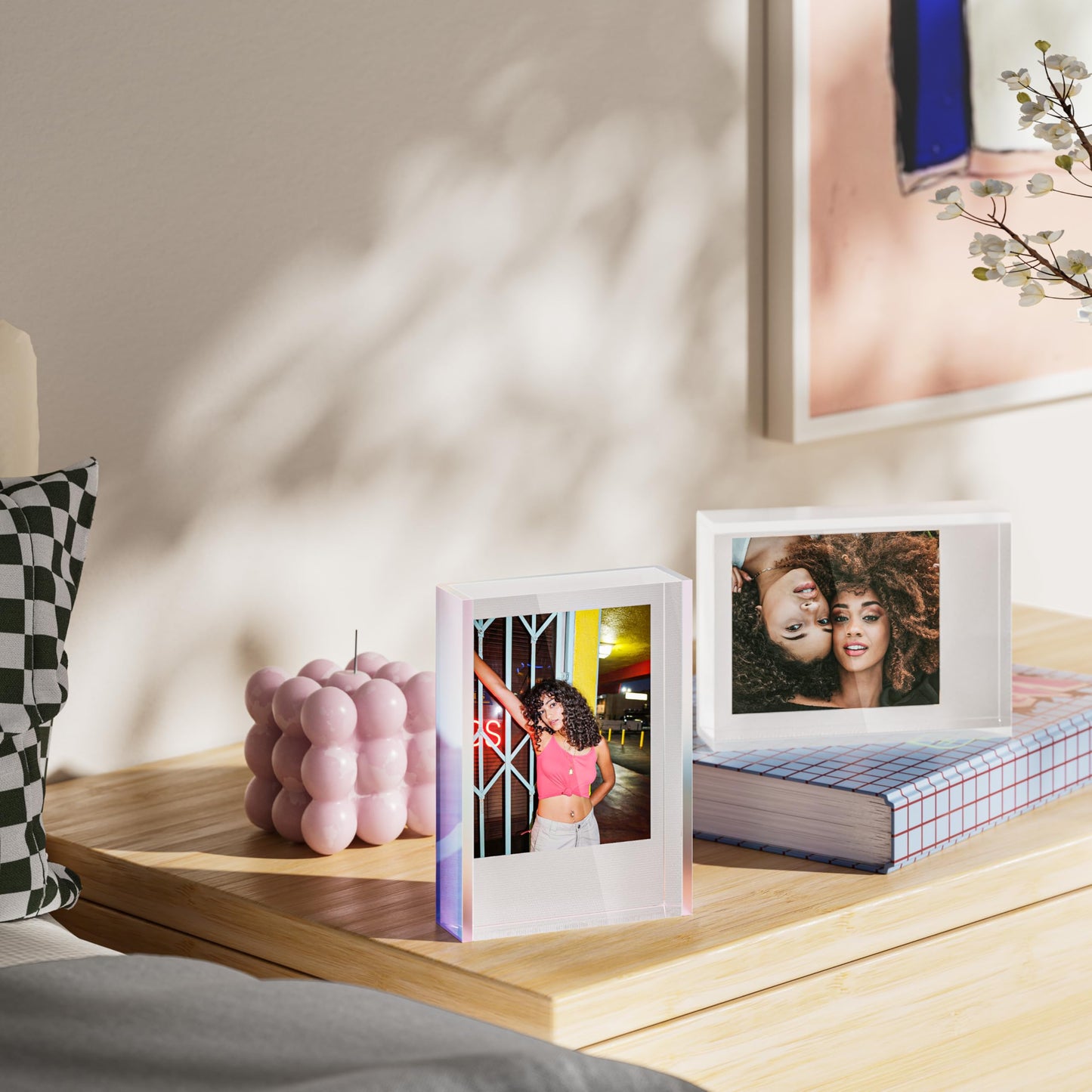 Janaden - Marcos de fotos Instax para Fujifilm Instax Mini película y película Polaroid, marco de fotos acrílico de 2 x 3 para accesorios de cámara instantánea, mini fotos de computadora, soporte de