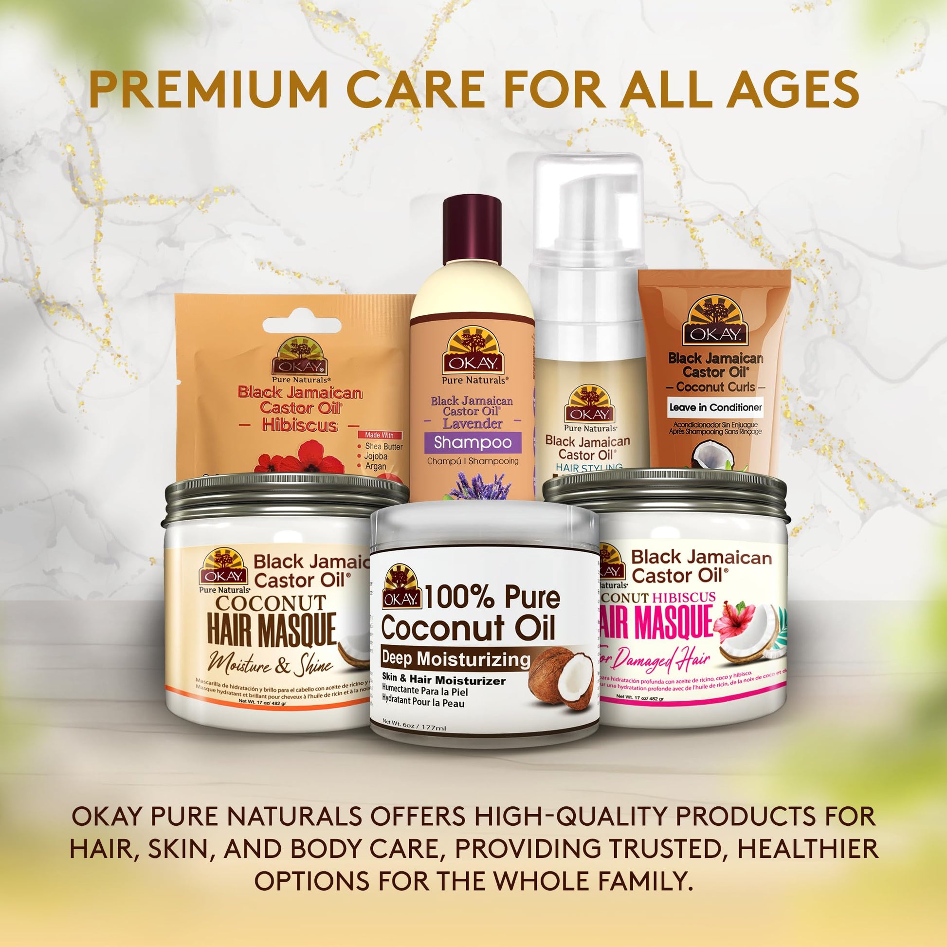 Aceite de Coco Okay Puro para Cabello y Piel 4 oz