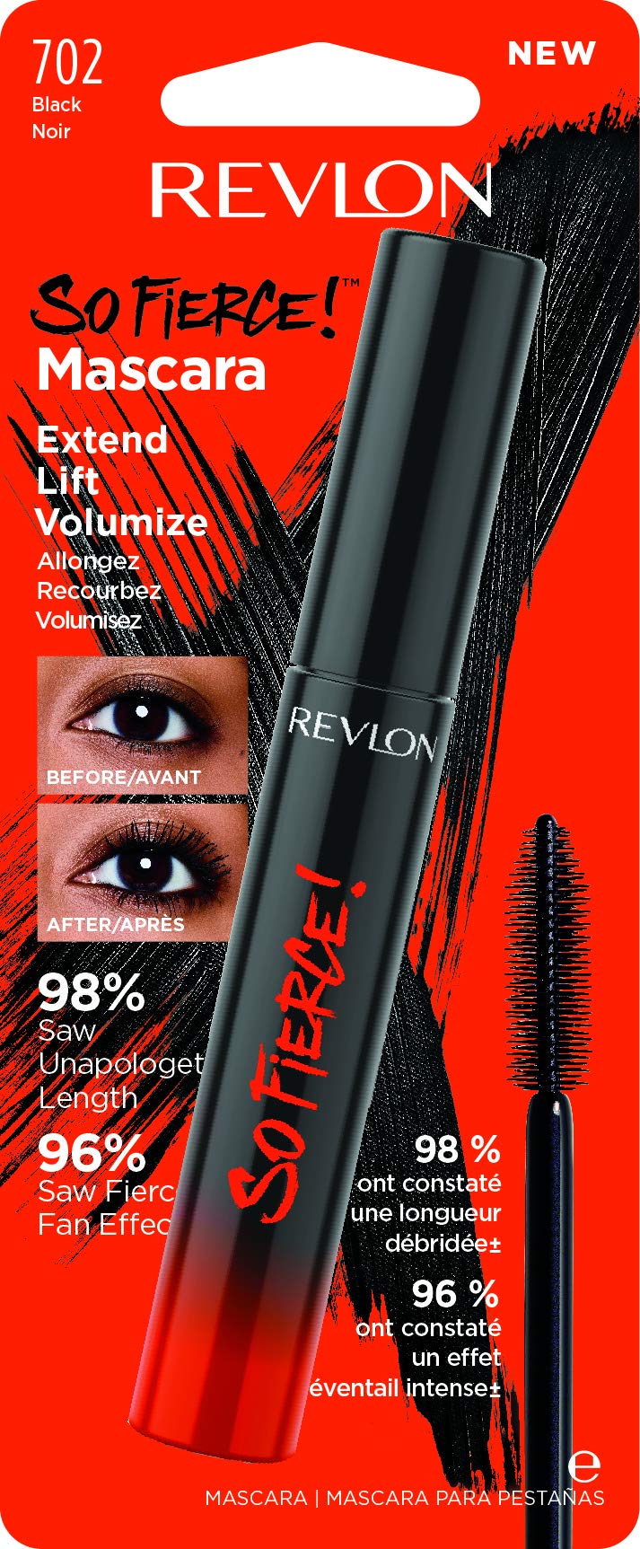 Revlon So Fierce Mascara, Black, 0.25 Fluid Ounce