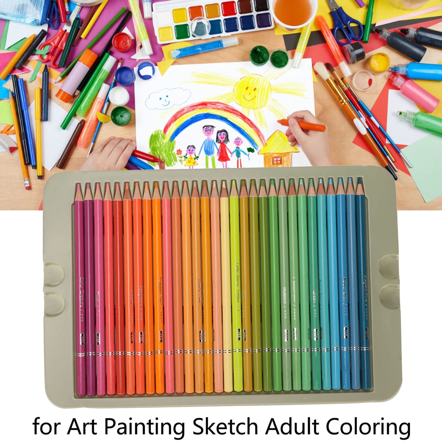 Juego de Lápices de Colores 300 Bolígrafos de Colores Aceitosos de Núcleo Suave para Libros de Colorear para Adultos para Artistas,Dibujo, Bocetos,Manualidades, Suministros de Arte