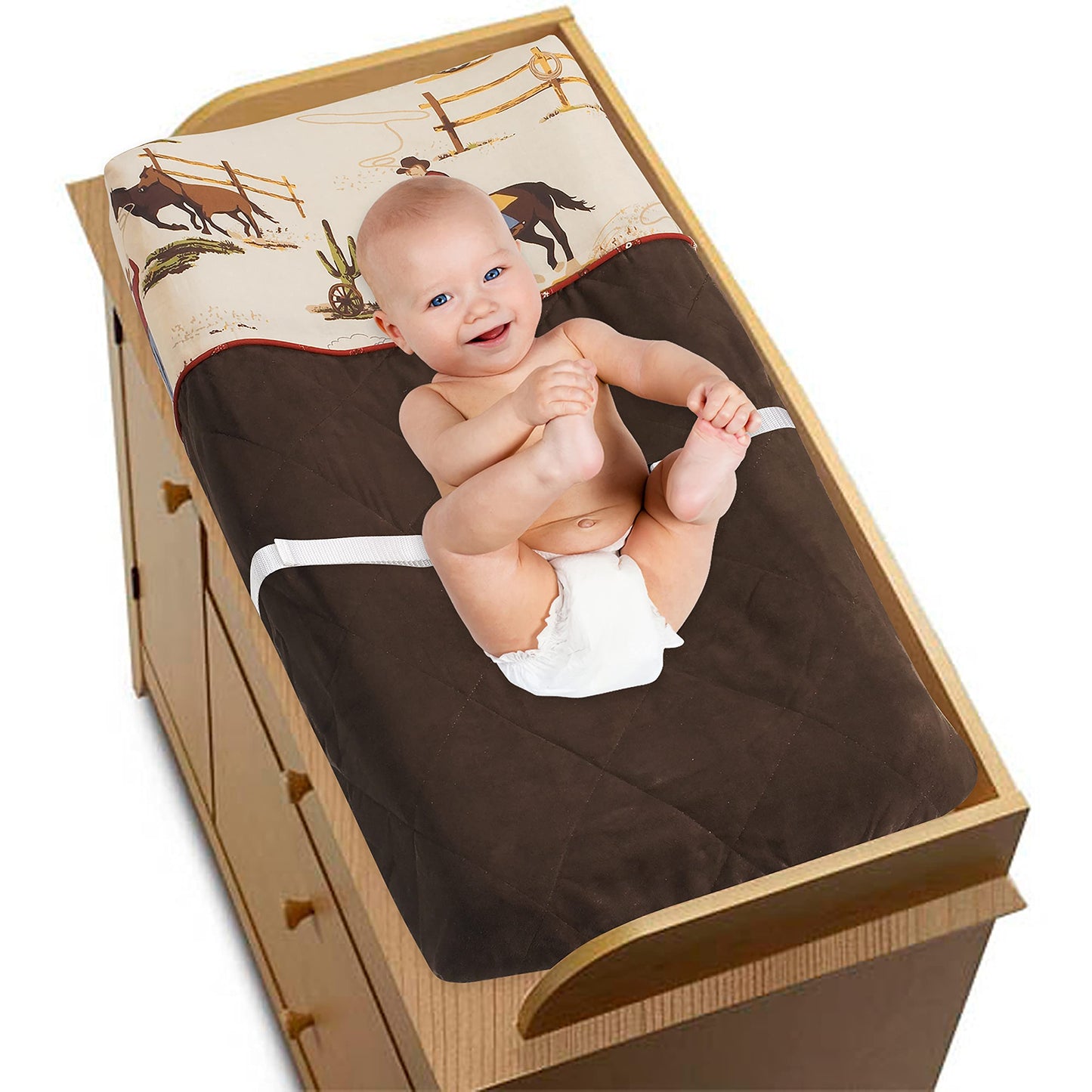 Funda Cambiadora Sweet Jojo Designs Wild West Cowboy para Bebé