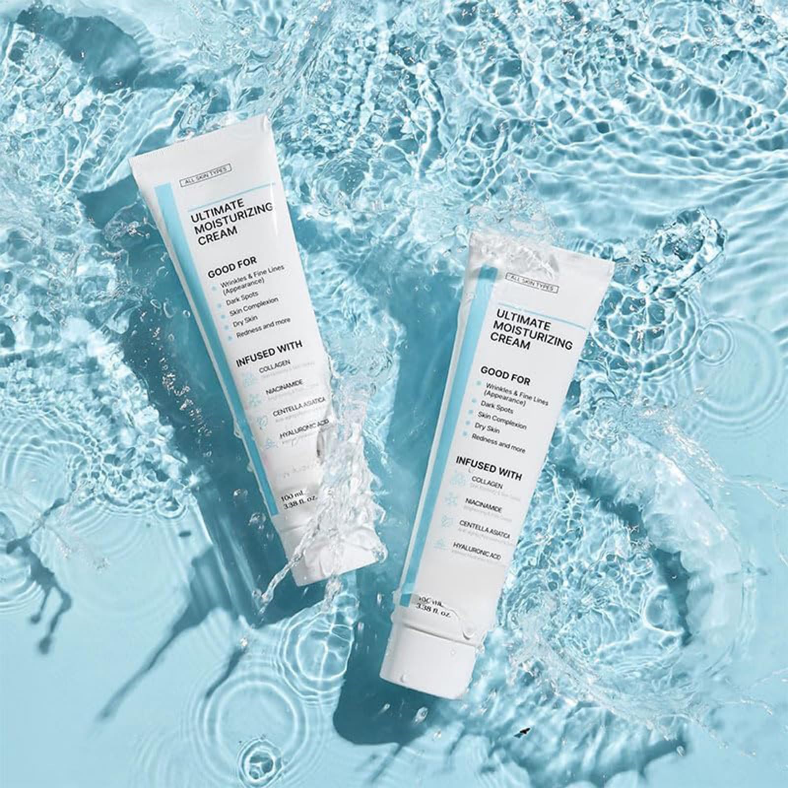 Crema Facial Coreana 100ml: Fórmula Juvenil, Cuidado de la Piel Vegano - Pack de 2