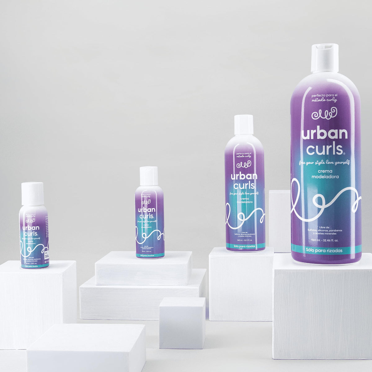 URBAN CURLS Crema Modeladora 960 ml para Cabello Rizado – Definir y Peinar Rizos – Hidratación, Control de Frizz y Suavidad – Sin Sulfatos, Parabenos, Siliconas ni Aceites Minerales – Ingredientes 100% Naturales y Orgánicos