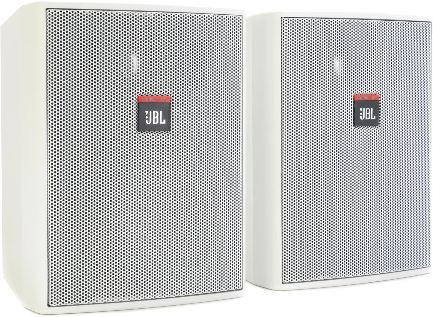 JBL Professional Control 25AV-WHCompact Altavoz de fondo/primer plano, color blanco, se vende por par