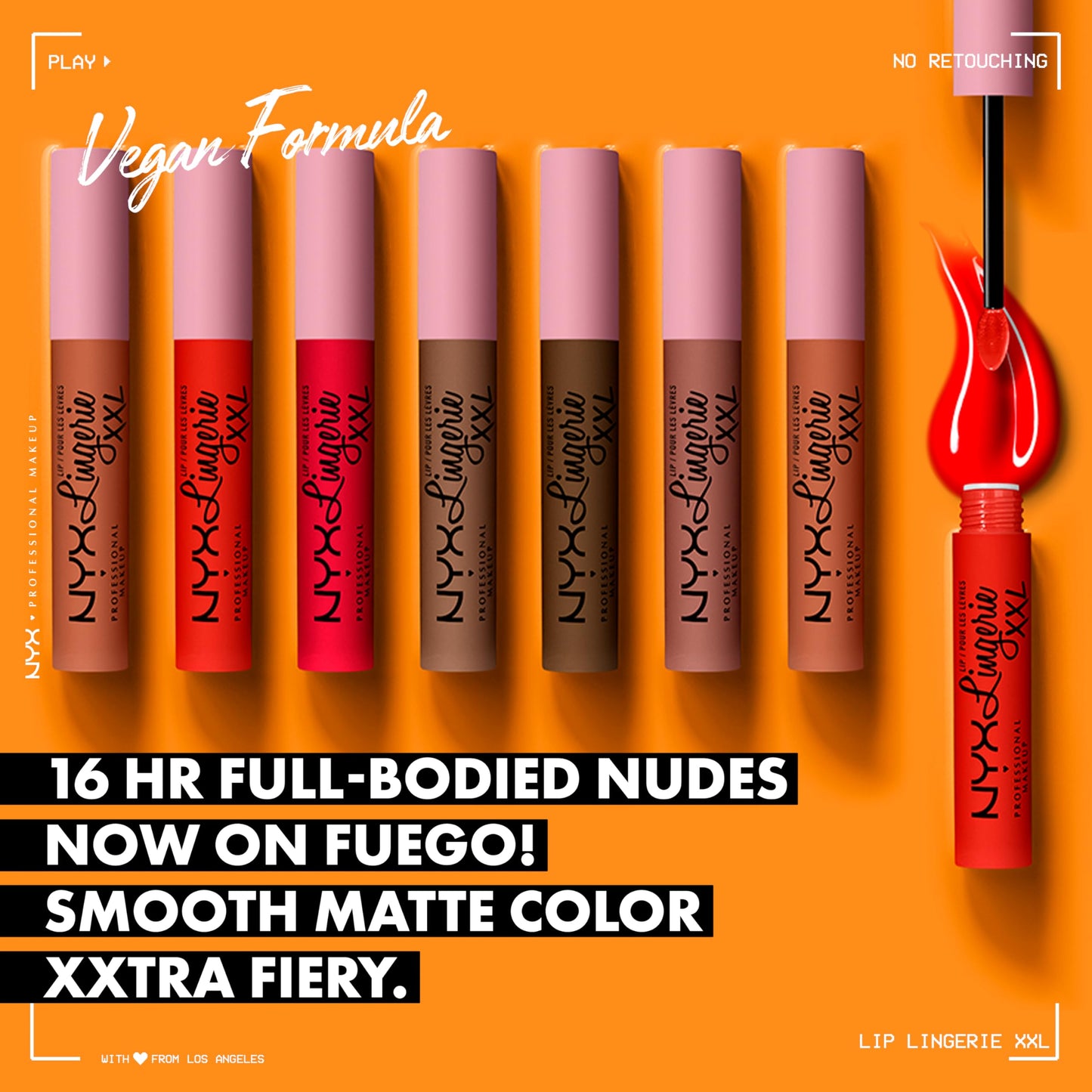 NYX Professional Makeup, Lip Lingerie XXL, Labial Liquido Mate, Tono Candela Babe