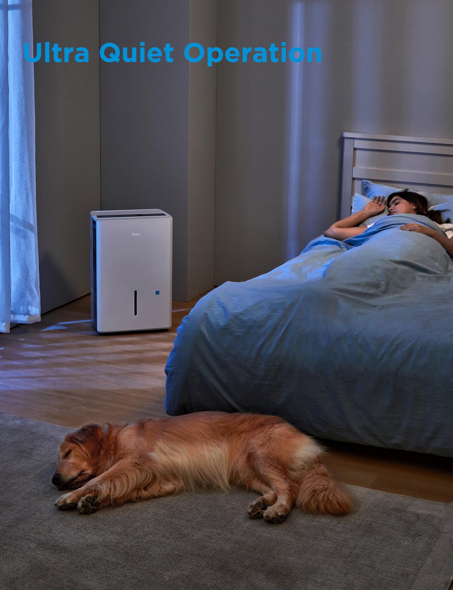 Deshumidificador Midea Blanco Certificado Energy Star con Filtro de Aire Reutilizable de 22 Pintas