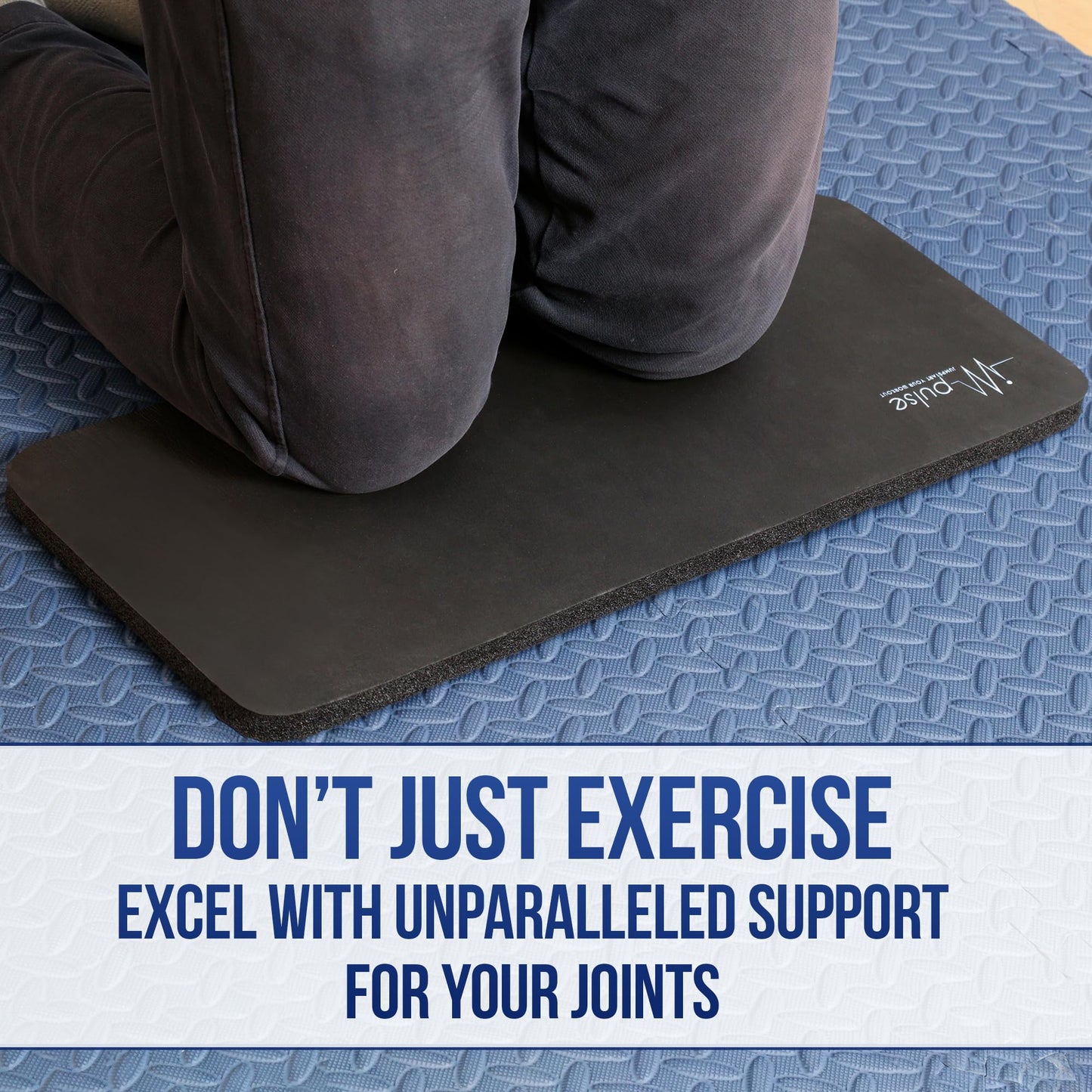 Impulse Fitness - Alfombrilla de rodilla extra gruesa y suave de 1 pulgada (25 mm) que proporciona cojín para arrodillarse y codos, gran alfombrilla de ejercicio portátil para tablones, rodillos