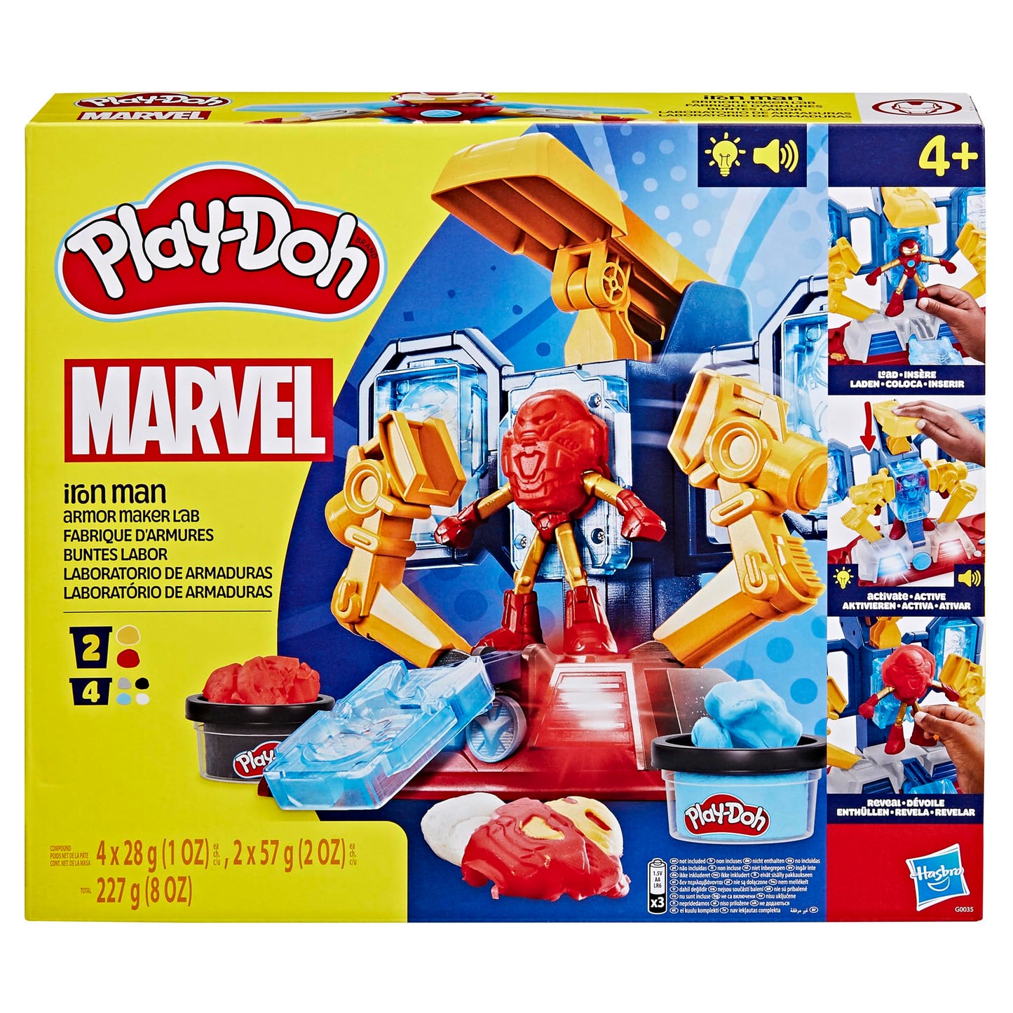 Set de Juego Play-Doh PD Iron Man rojo con Laboratorio de Creación de Armaduras