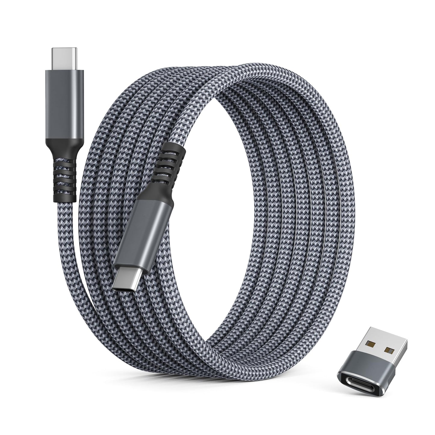 Basesailor Tipo C a C 100W Cable 1M con adaptador USB,Entrega de energía rápida carga de coche PD cable carga para iPhone 16 15 Plus Pro Max,iPad Pro Air 5 4 Mini 6,Samsung Galaxy S24 S23 S22 FE Ultra
