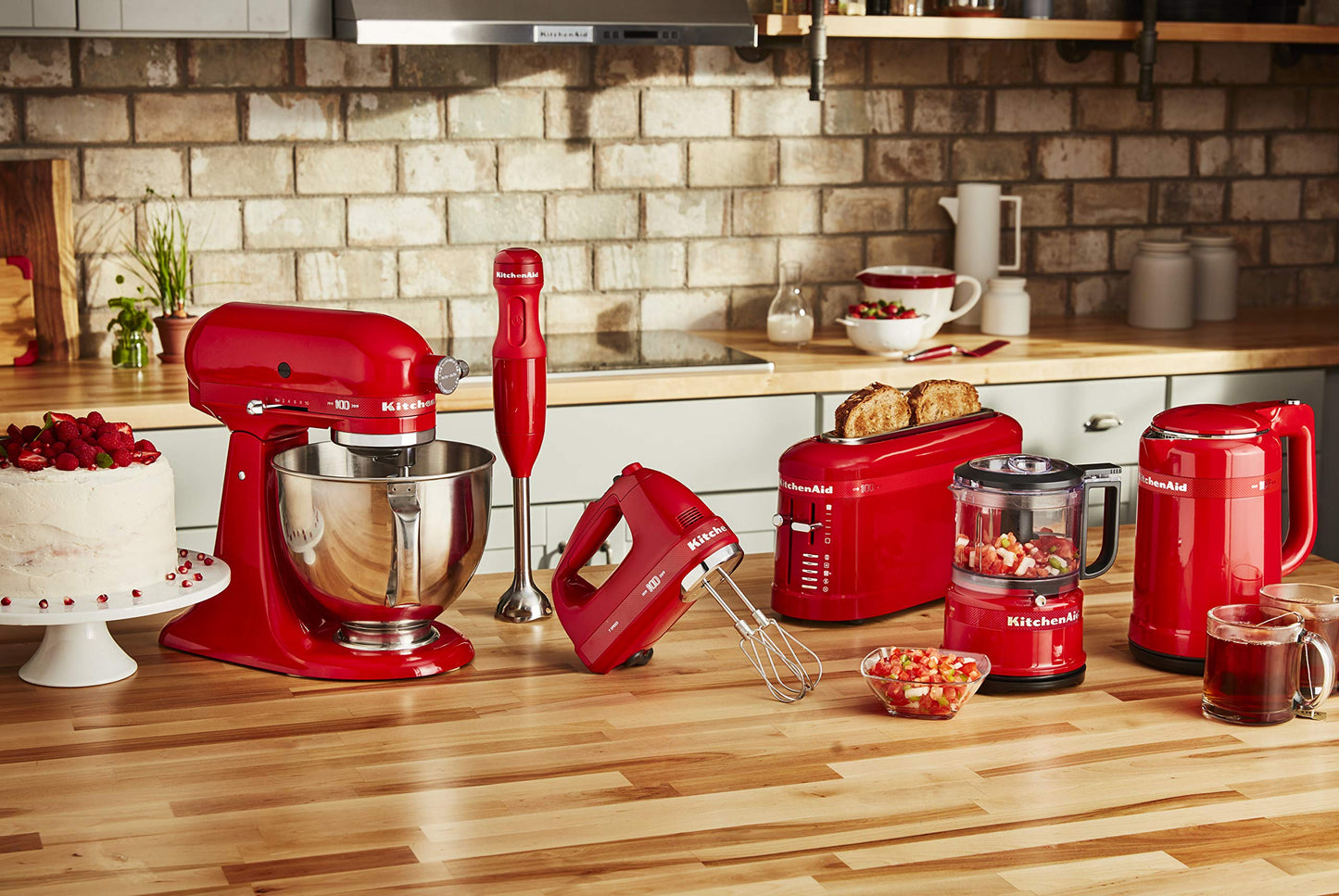 KitchenAid KHM7210QHSD 100 Year Edition Queen of Hearts Hand Mixer 7 Speed Passion Red