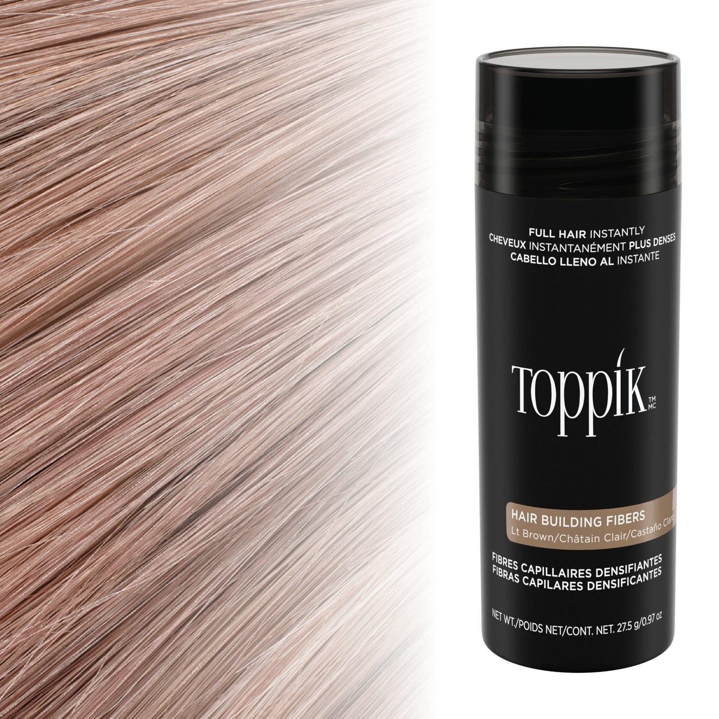 Toppik Fibras Para Dar Volumen Al Cabello, Castaño Claro, 55 g (1.94 oz.)