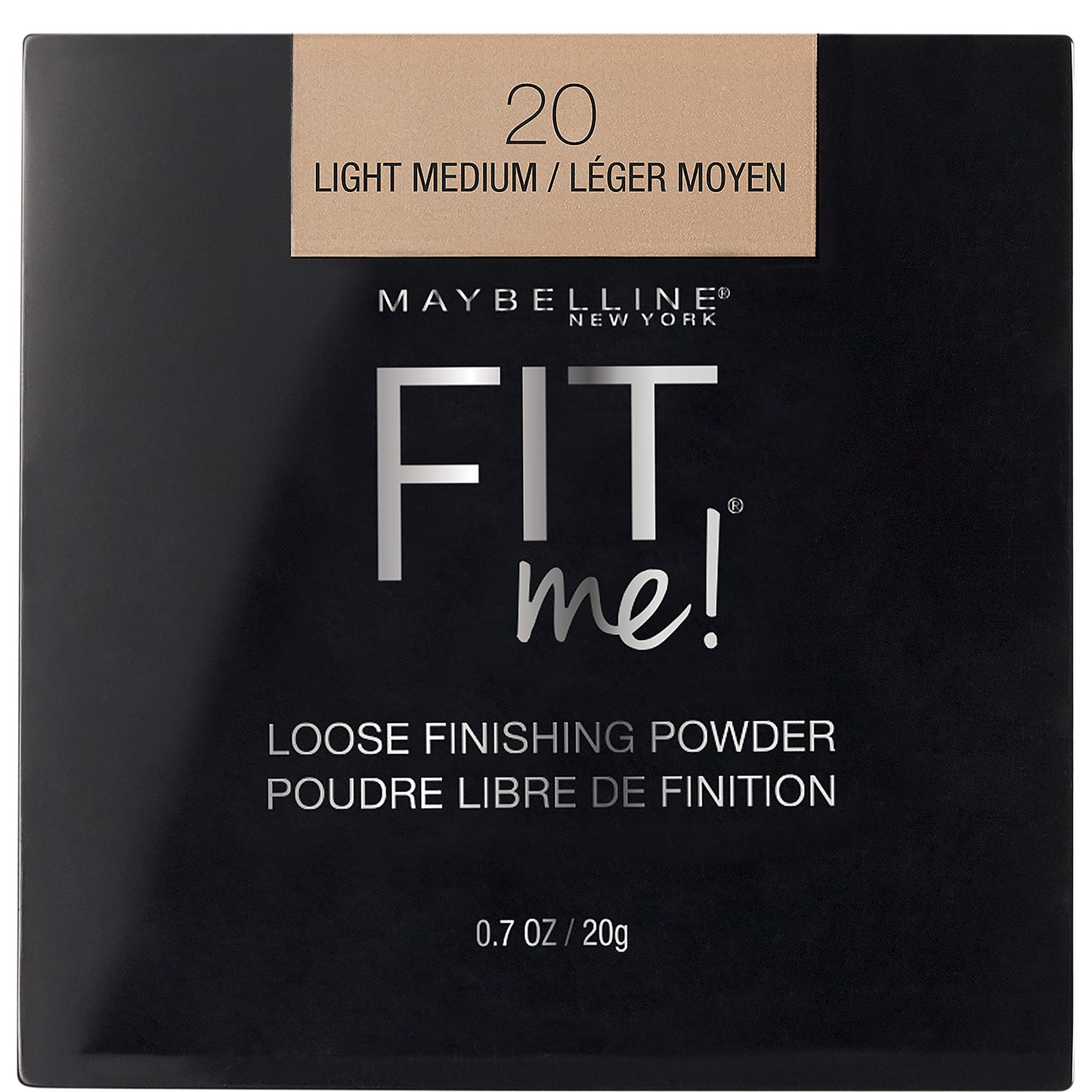 MAYBELLINE - Polvo de acabado suelto Fit Me, ligero, mediano, 0.7 oz.