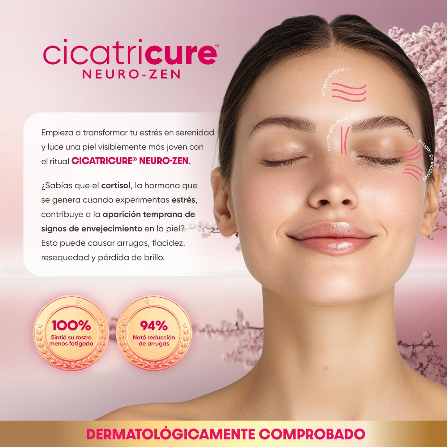 CICATRICURE - NEURO-ZEN. Crema anti-arrugas con ingredientes neuro activos que calman, revitalizan y rejuvenecen la piel. Tarro con 50g.