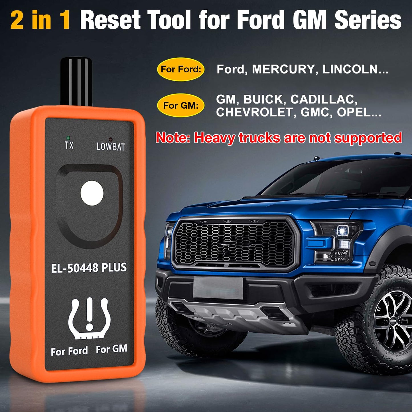 Herramienta de Reinicio TPMS KINGBOLEN EL-50448 Plus para Ford en Automóvil