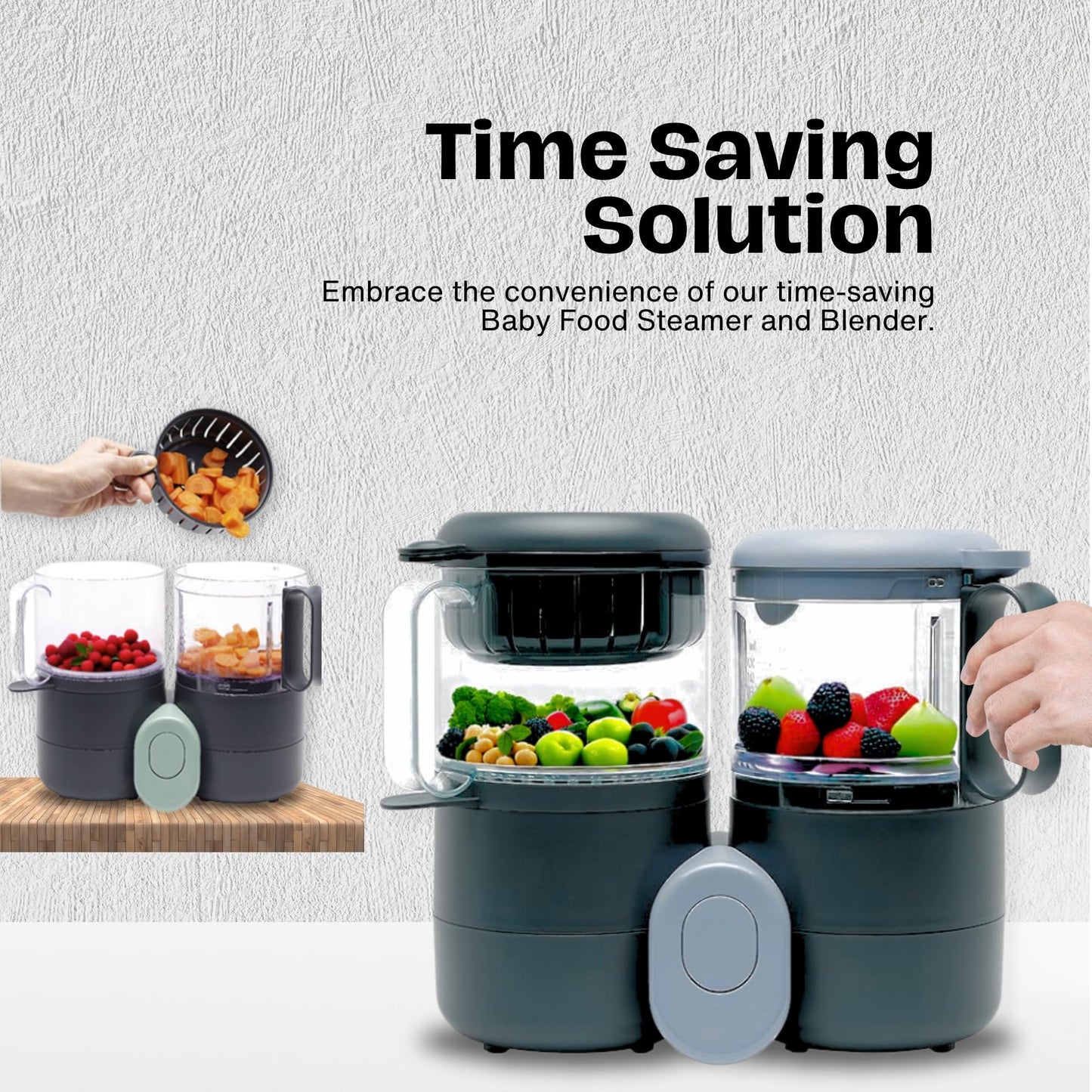 Vaporizador y Licuadora para Bebé Multifunción con Descongelación y Recalentamiento