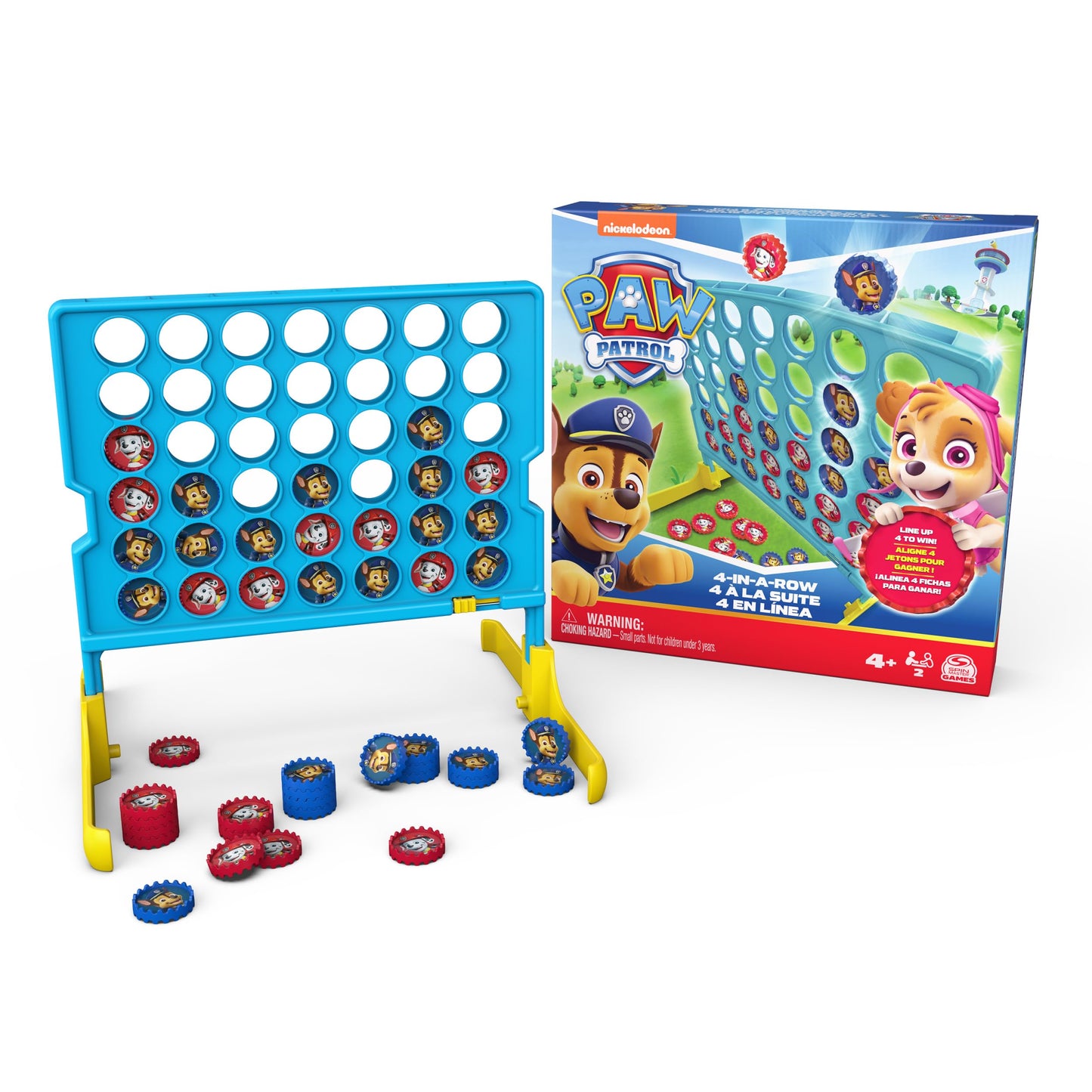 Juego de Mesa Spin Master Patrulla Canina 4 en Línea para Noches de Juegos en Familia para Niños