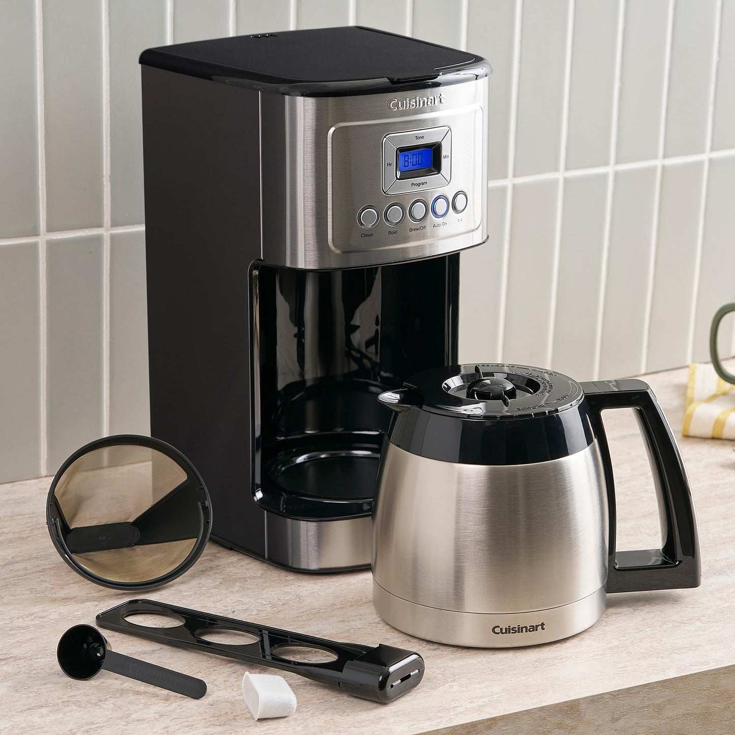 Cuisinart DCC-3400 - Cafetera térmica programable (12 tazas, acero inoxidable)