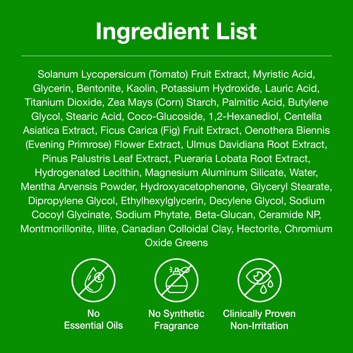 BSVI FULLY Green Tomato Clay Mask Cleanser, Pore Purifying with 49% Green Tomato Extract, Sebum & Clogged Pore Care, Exfoliation, Fragrance-Free, Vegan & Dermatologically Tested, 4.05 fl.oz