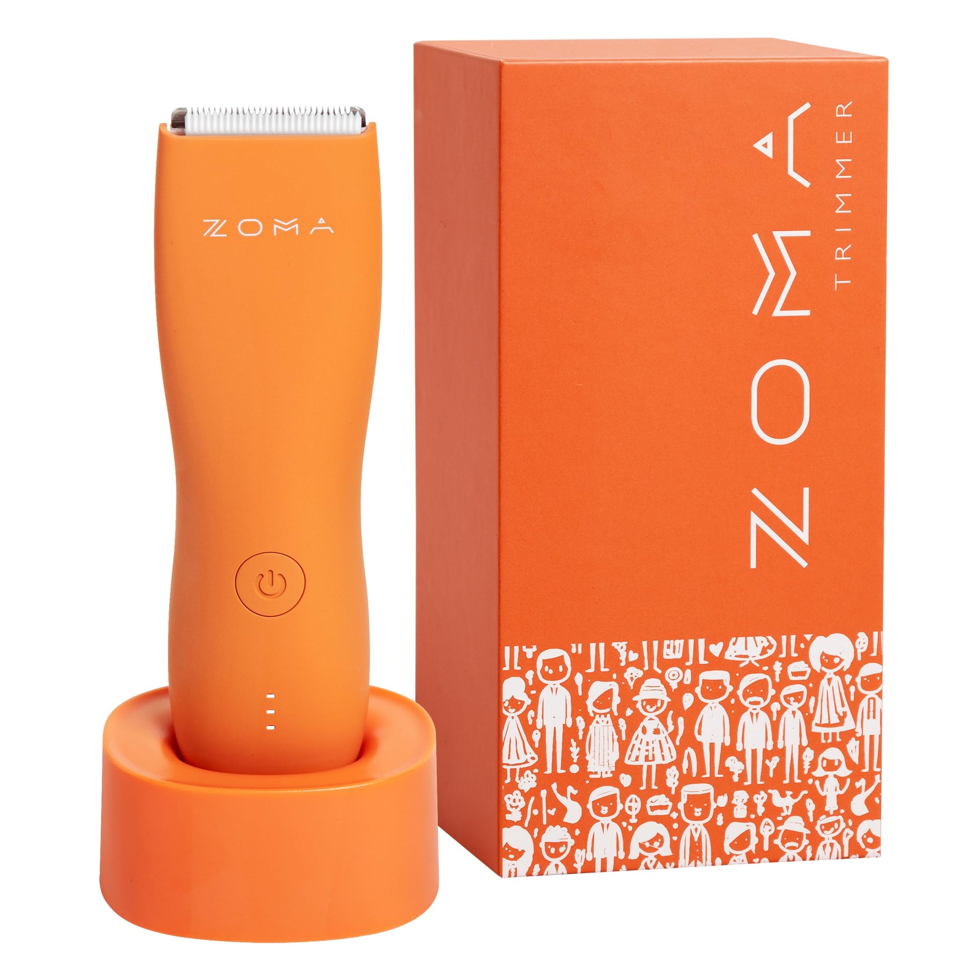 ZOMA | Rasuradora Electrica Hombre - Naranja | Maquina para Cortar Cabello, Corporal y Zonas Íntimas | Afeitadora Electrica Hombre con Cuchillas de Cerámica Anti Corte