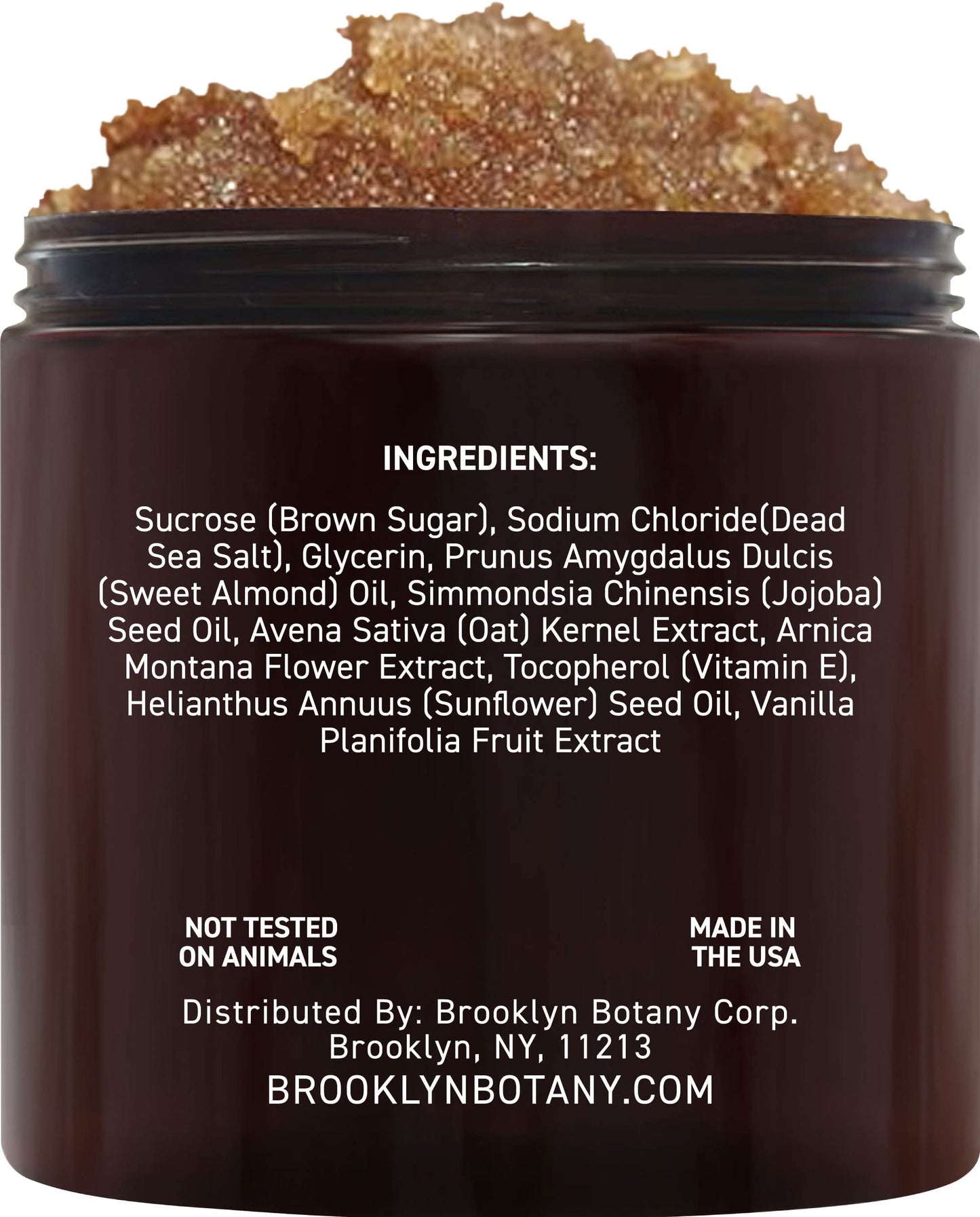 Brooklyn Botany - Brown Sugar Body Scrub - Exfoliating Face Scrub & Body Scrub for Cellulite, Stretch Marks, Skin Blemishes, and Varicose Veins, 10 oz