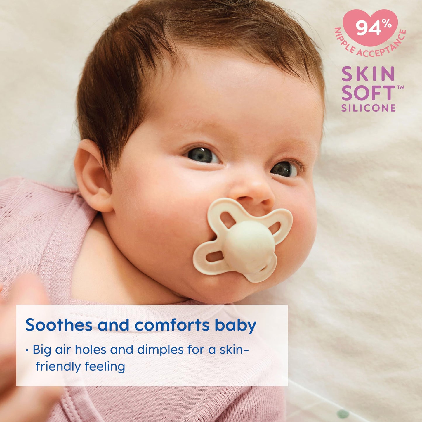 MAM Original Start - Chupetes de bebé mate para 0-3 meses, pezón de silicona sin BPA, fácil de limpiar, ideal para bebés recién nacidos, desarrollado con expertos médicos, 4 unidades