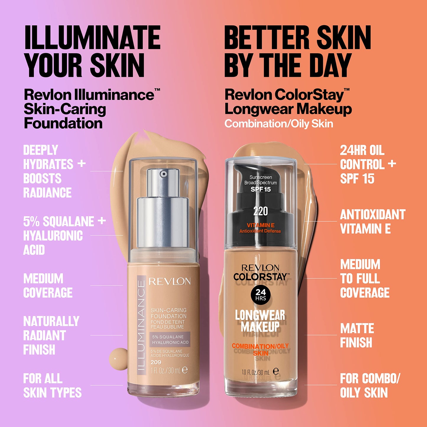 Revlon ColorStay - Base líquida para piel mixta y grasa, maquillaje Colorstay para piel grasa/combinación, Rich Tan