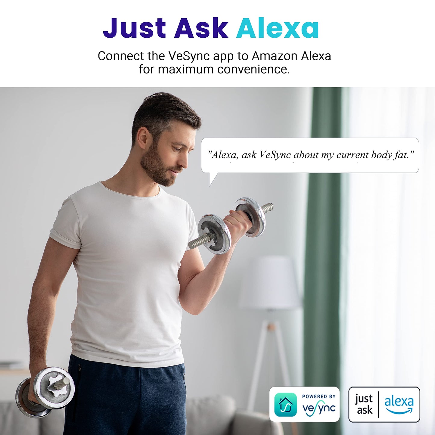 Etekcity, báscula de peso digital con Bluetooth, Apple Health y Google Fit, 400 libras, aprobado por la FDA